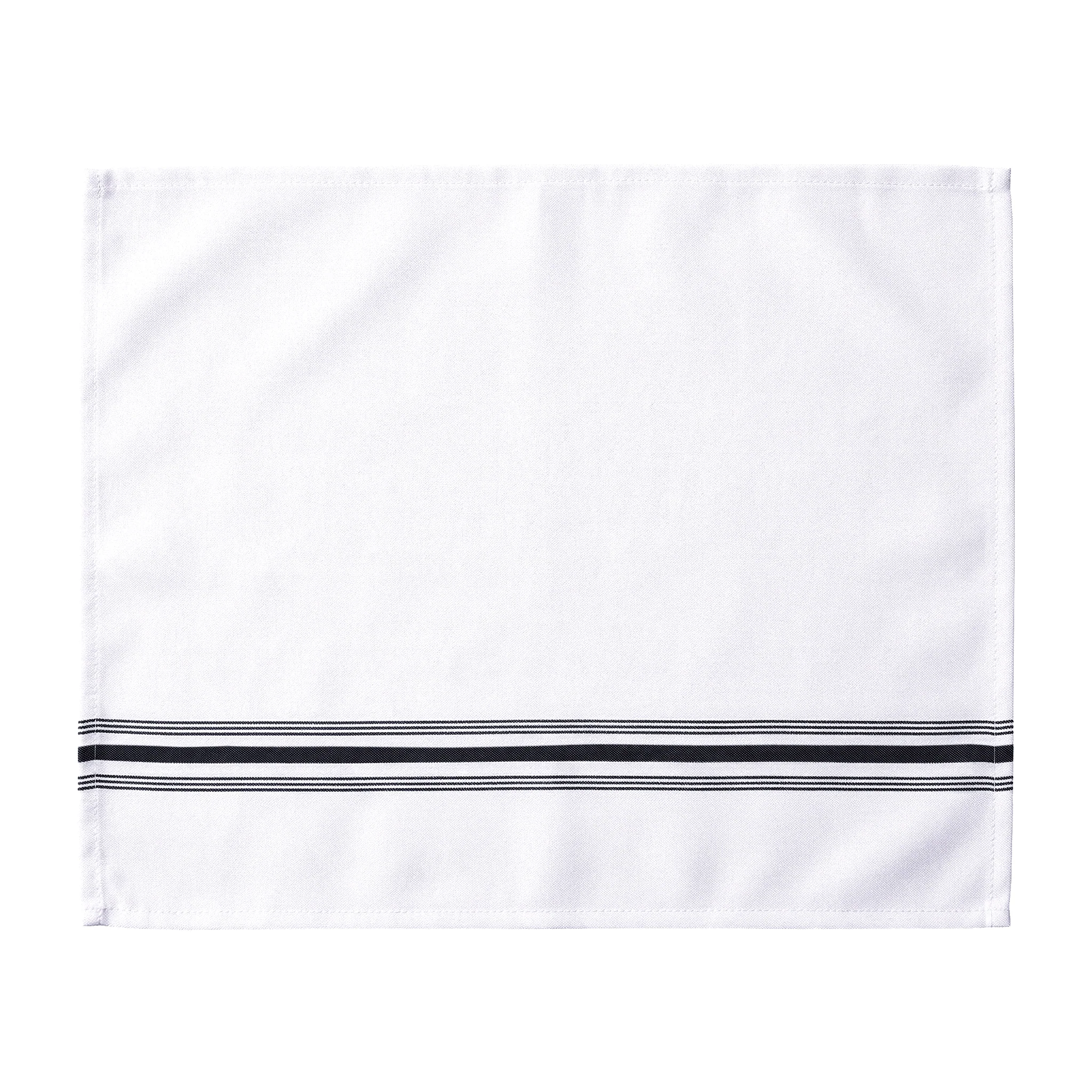 18"x22" Black Stripe Bistro Spun Polyester Napkins 5pc/pk - Image 3