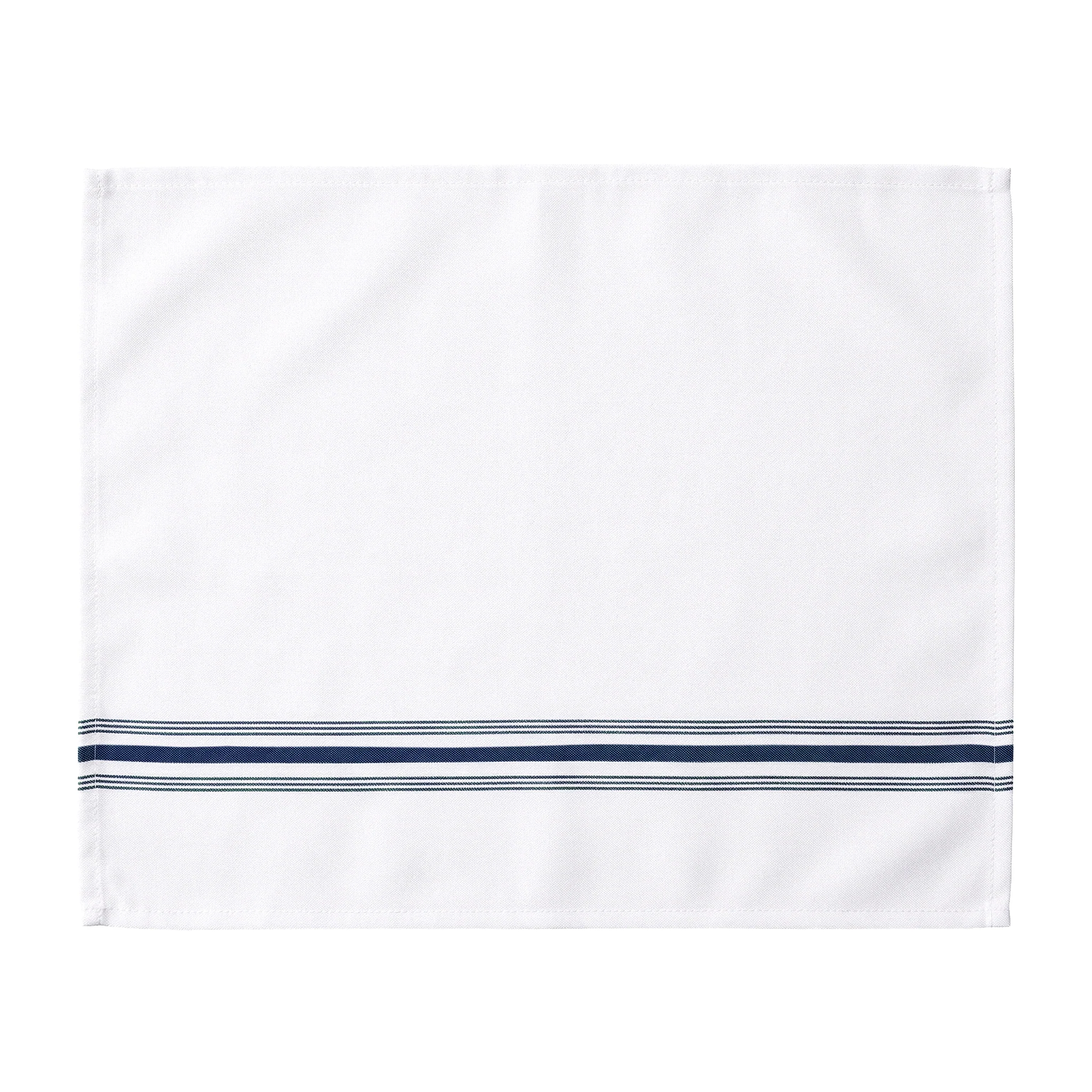 18"x22" Navy Blue Stripe Bistro Spun Polyester Napkins 5pc/pk - Image 3