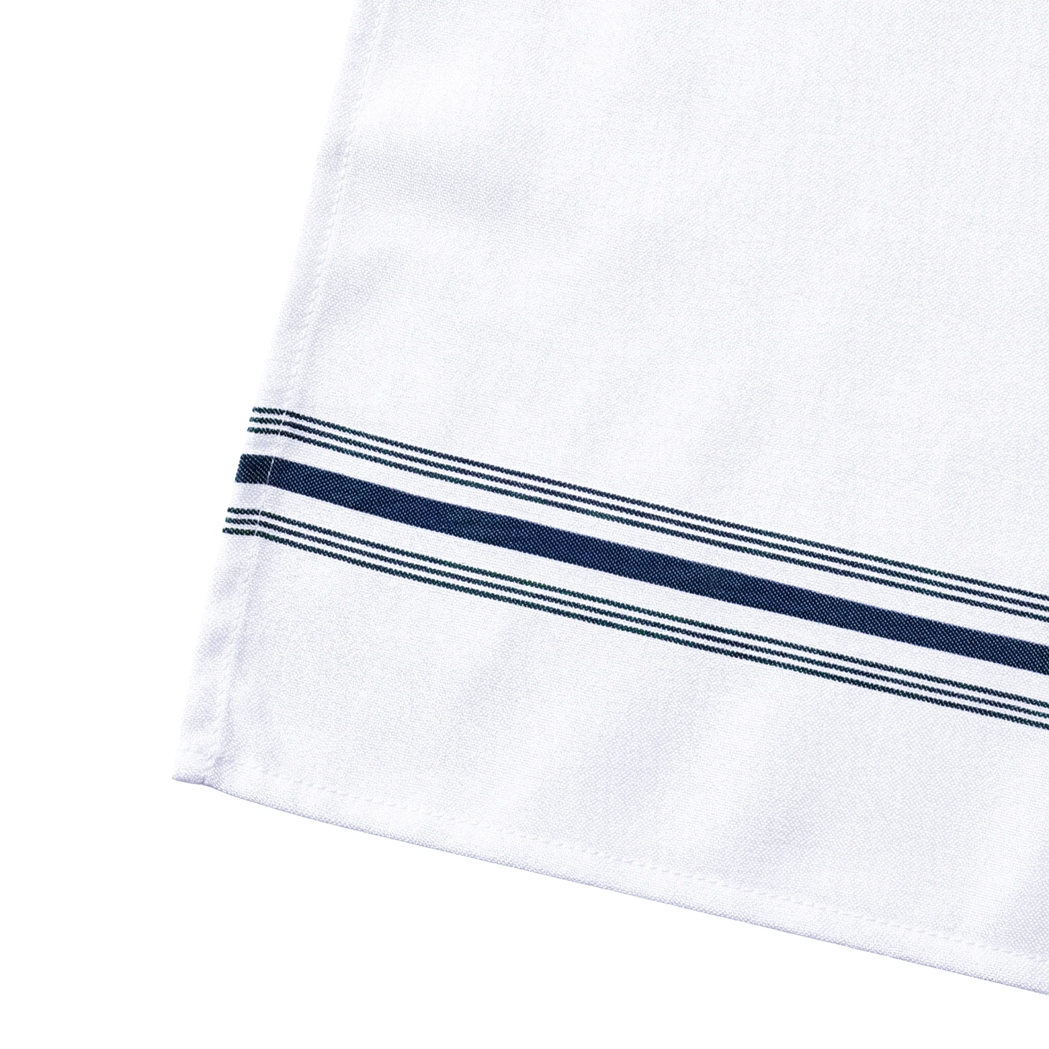 18"x22" Navy Blue Stripe Bistro Spun Polyester Napkins 5pc/pk - Image 5