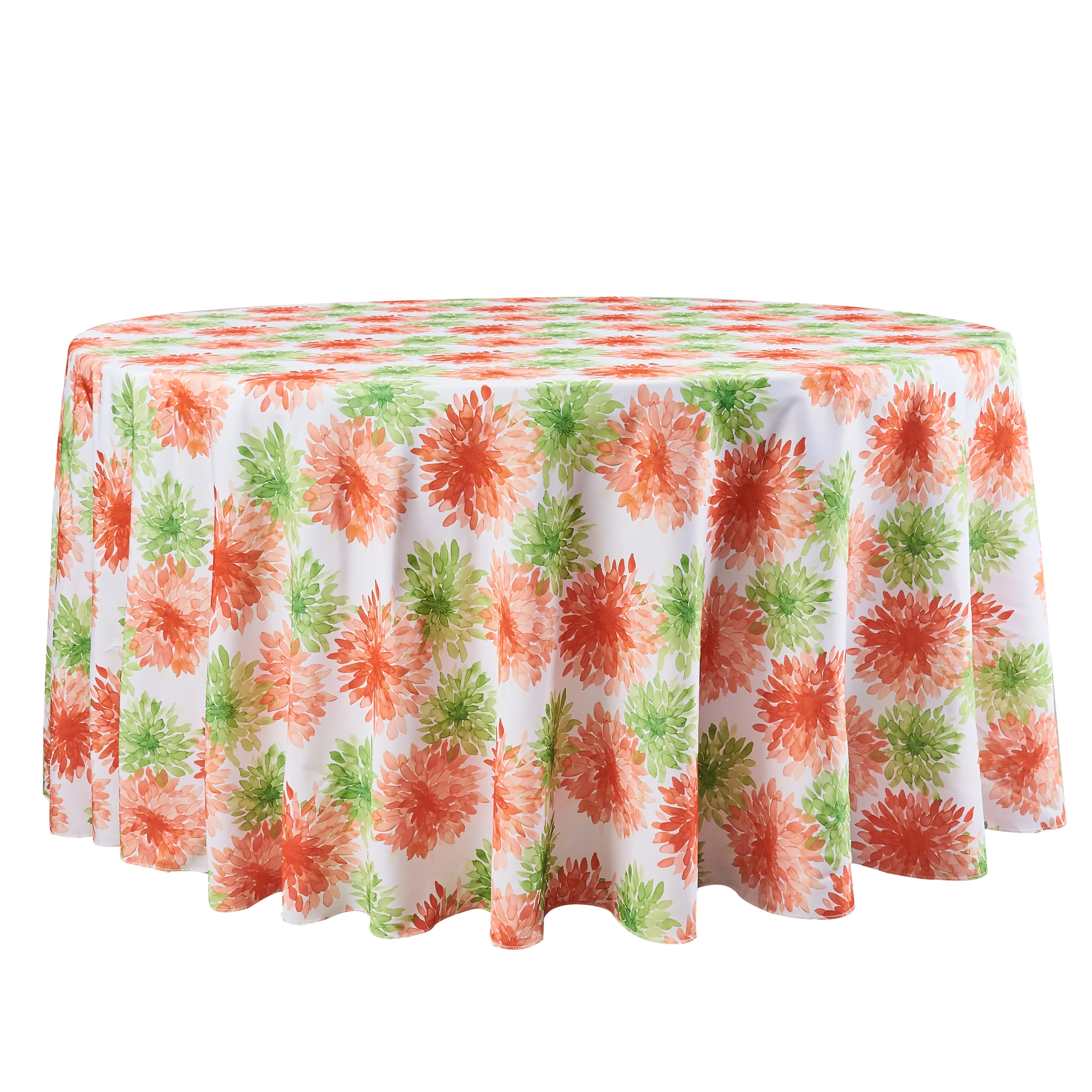 Blooming Mums 132" Round Tablecloth - Image 2