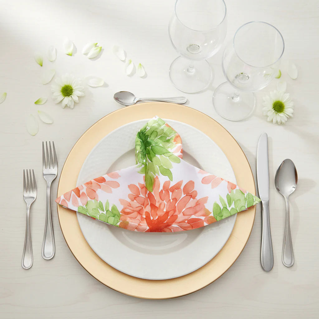 5 pcs/pk Blooming Mums 20"x20" Napkin