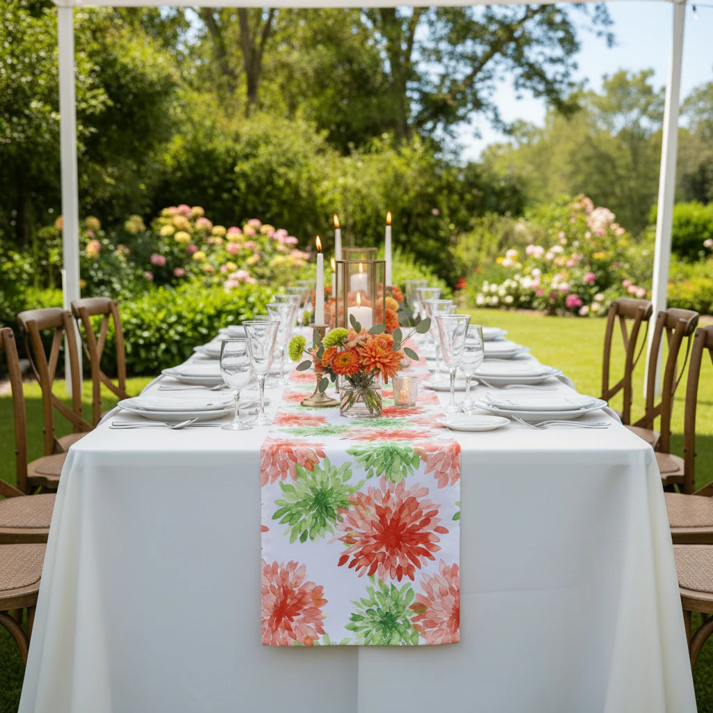 Blooming Mums Table Runner