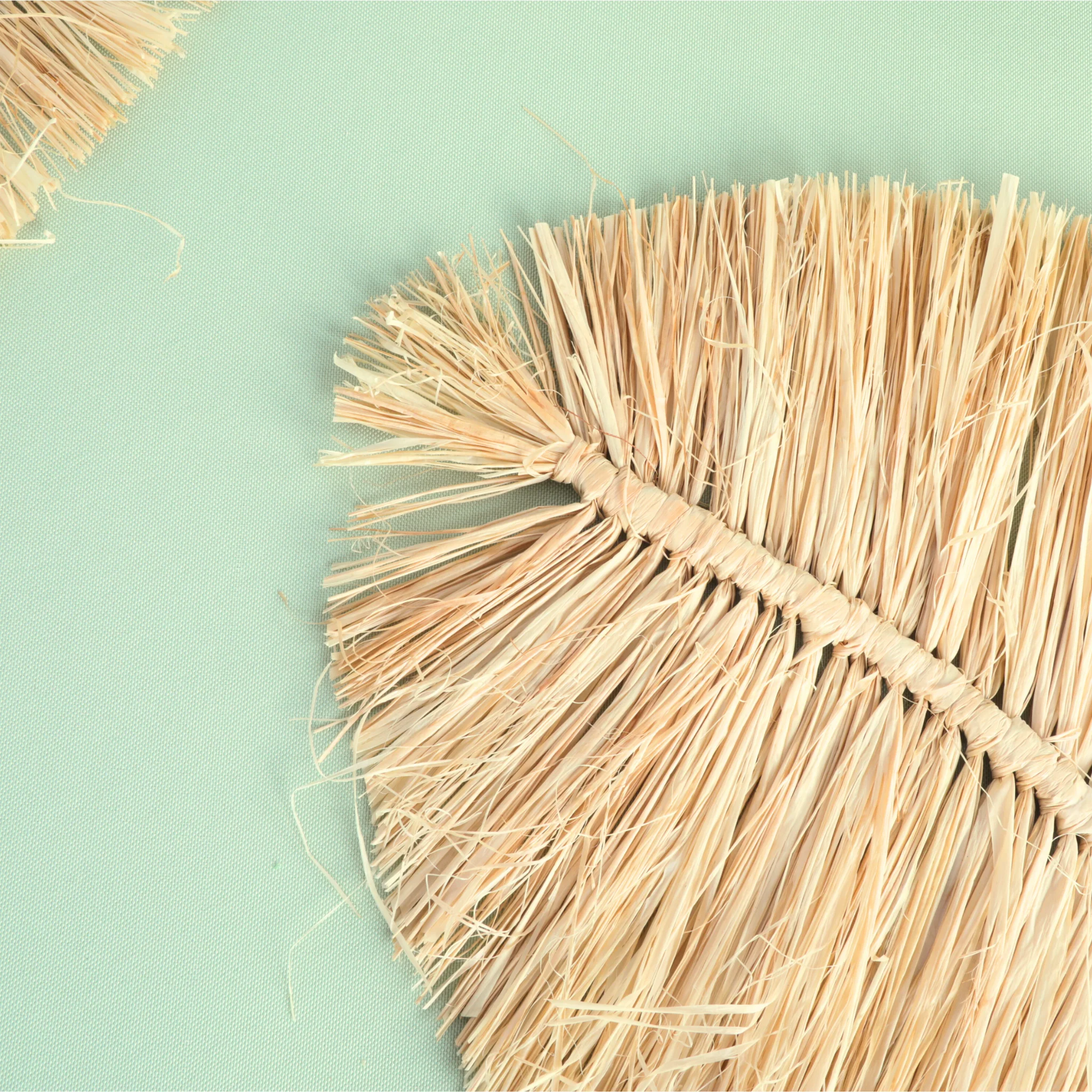 2 pc/set Boho Raffia Leaf Placemat - Image 4