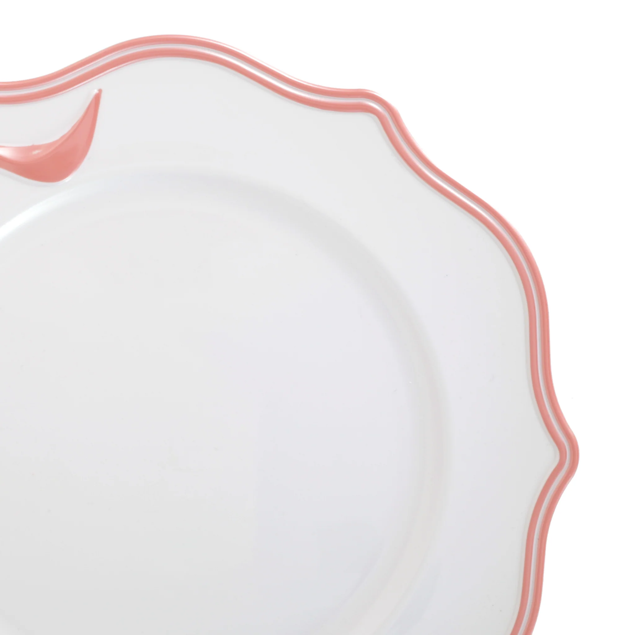 Scalloped Bow Acrylic Charger Plate - Pink - Image 3