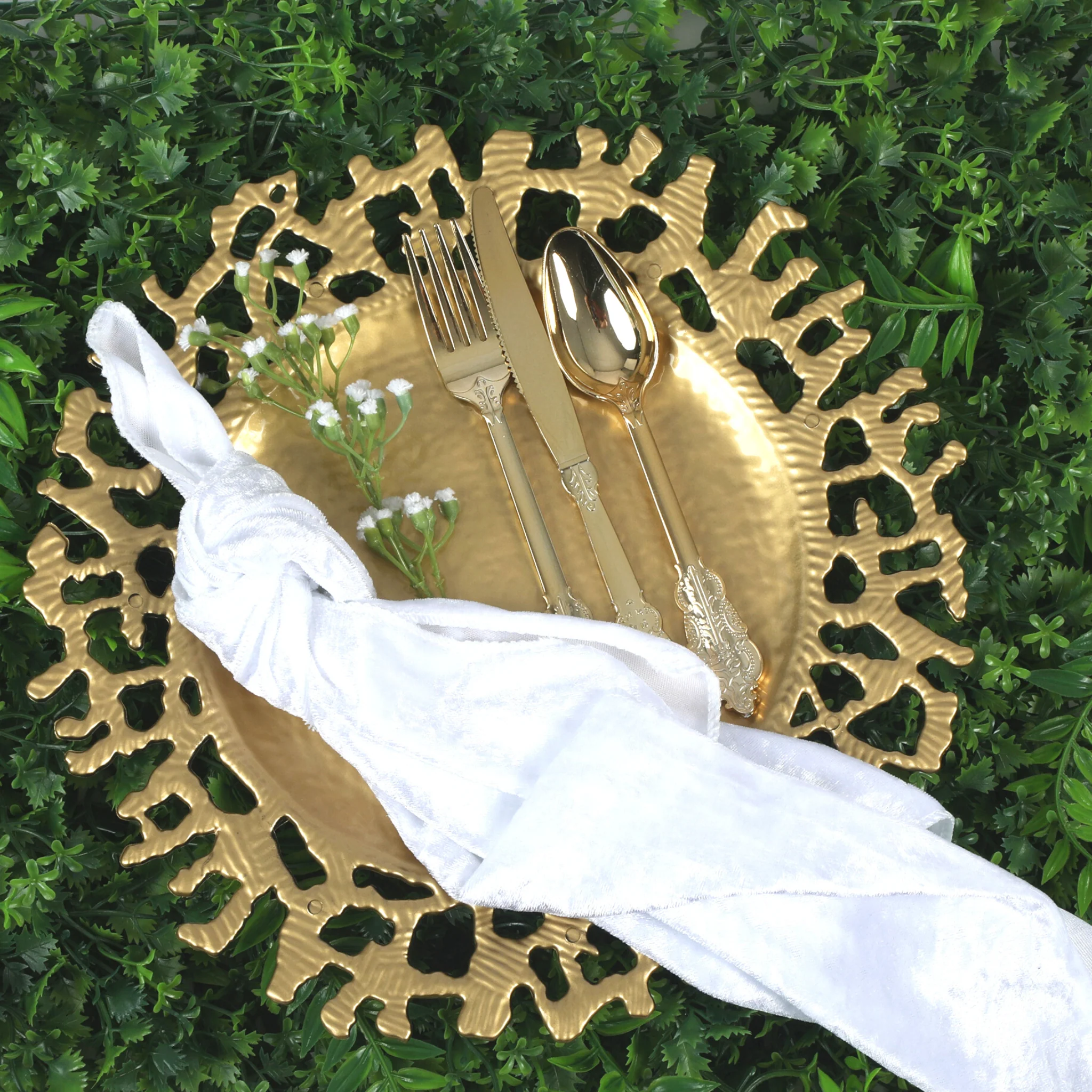 Branch Molten Acrylic Charger Plate - Gold - Image 3