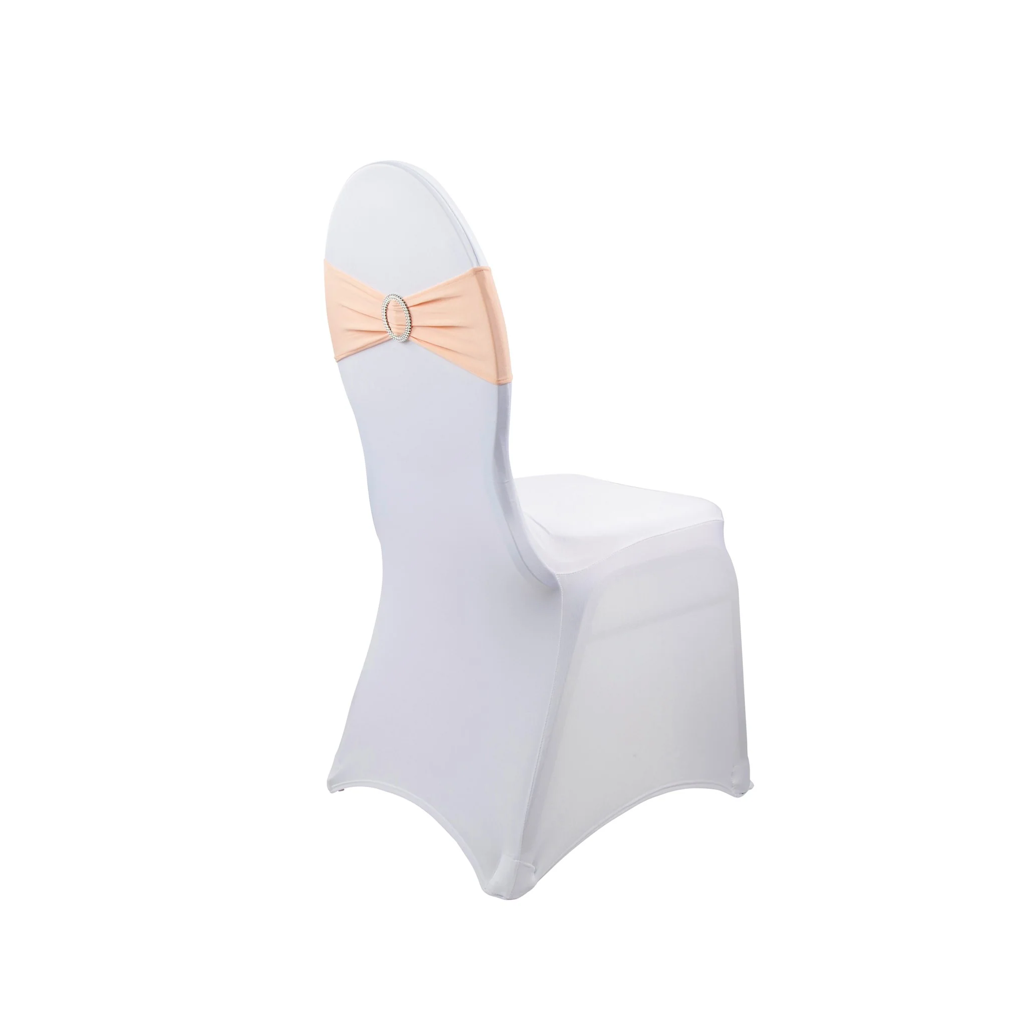 Buckle Spandex Stretch Chair Band - Blush/Rose Gold - Image 3