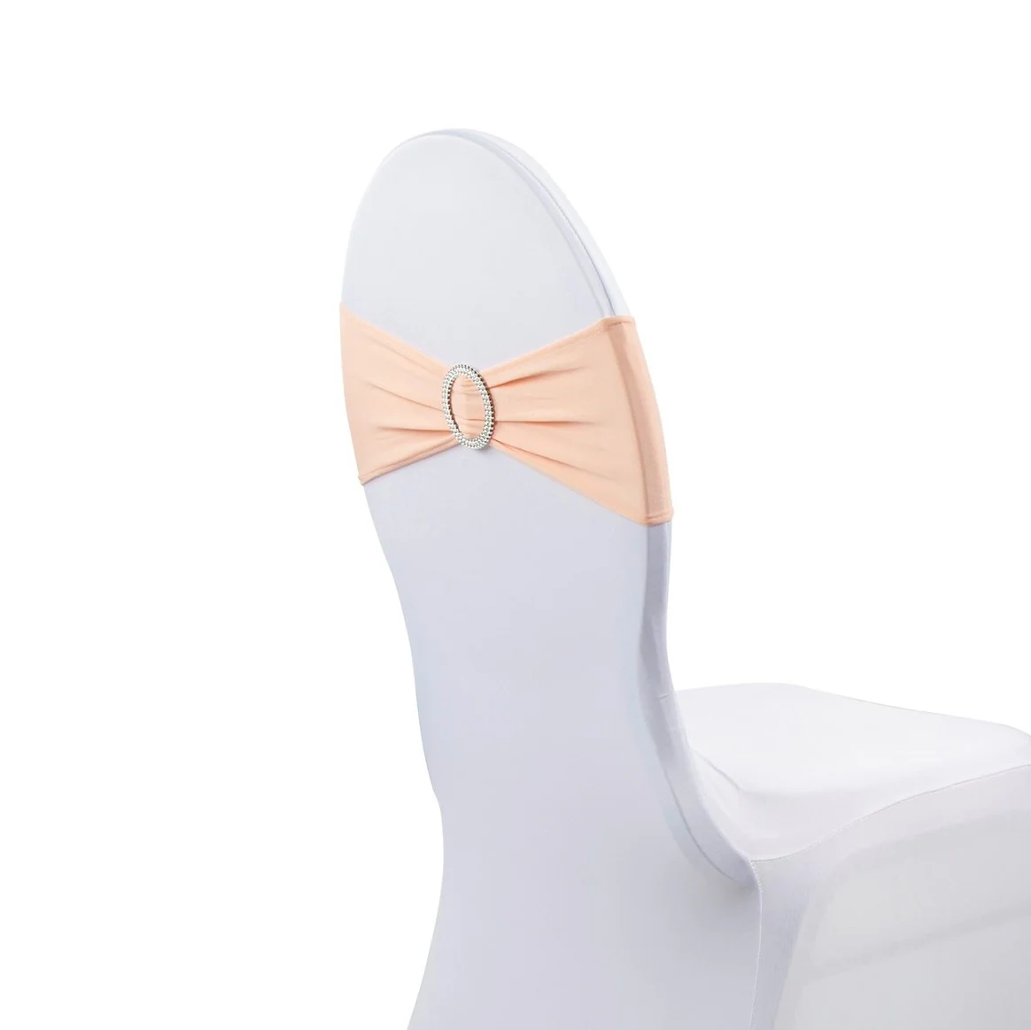 Buckle Spandex Stretch Chair Band - Blush/Rose Gold - Image 4