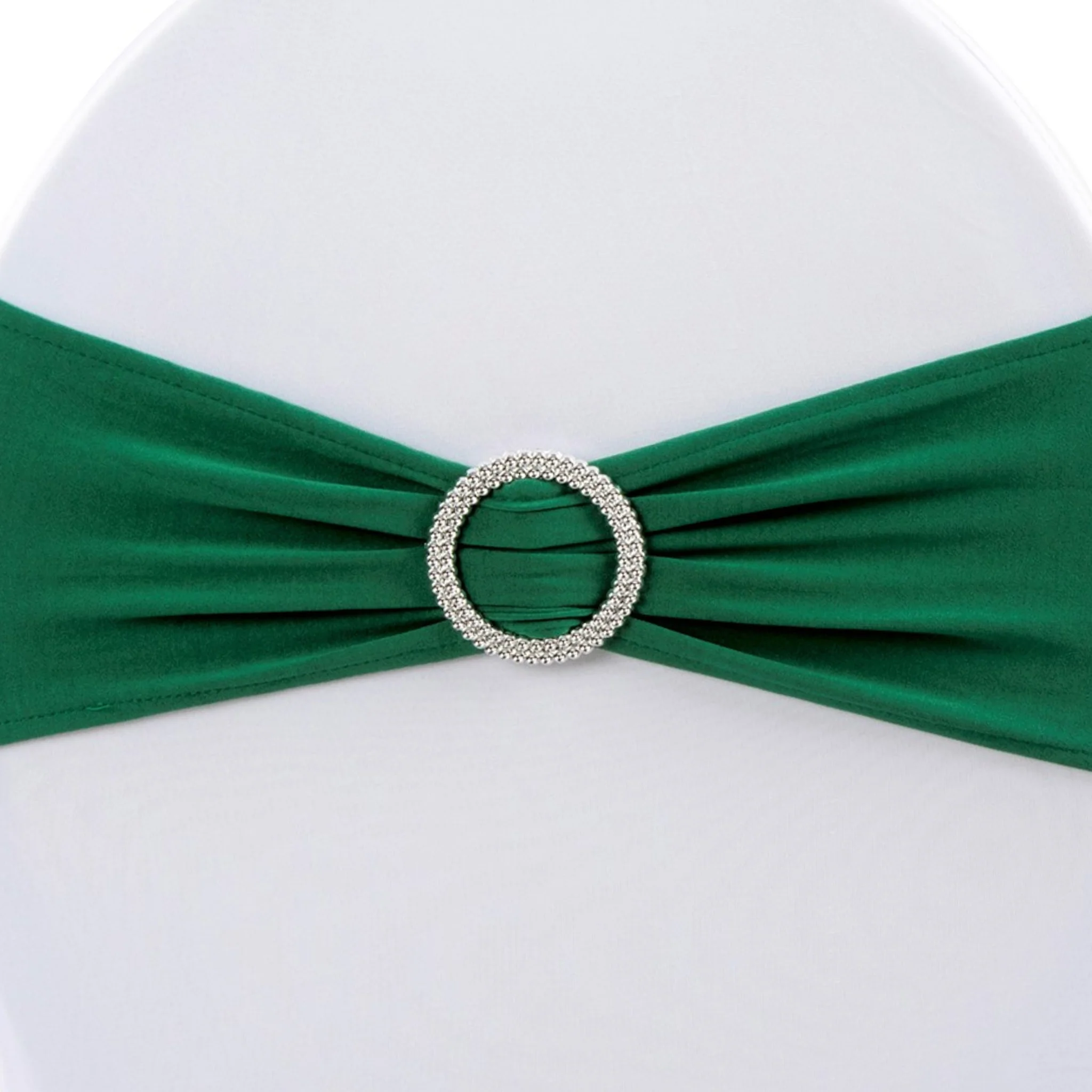 Buckle Spandex Stretch Chair Band - Emerald Green - Image 4