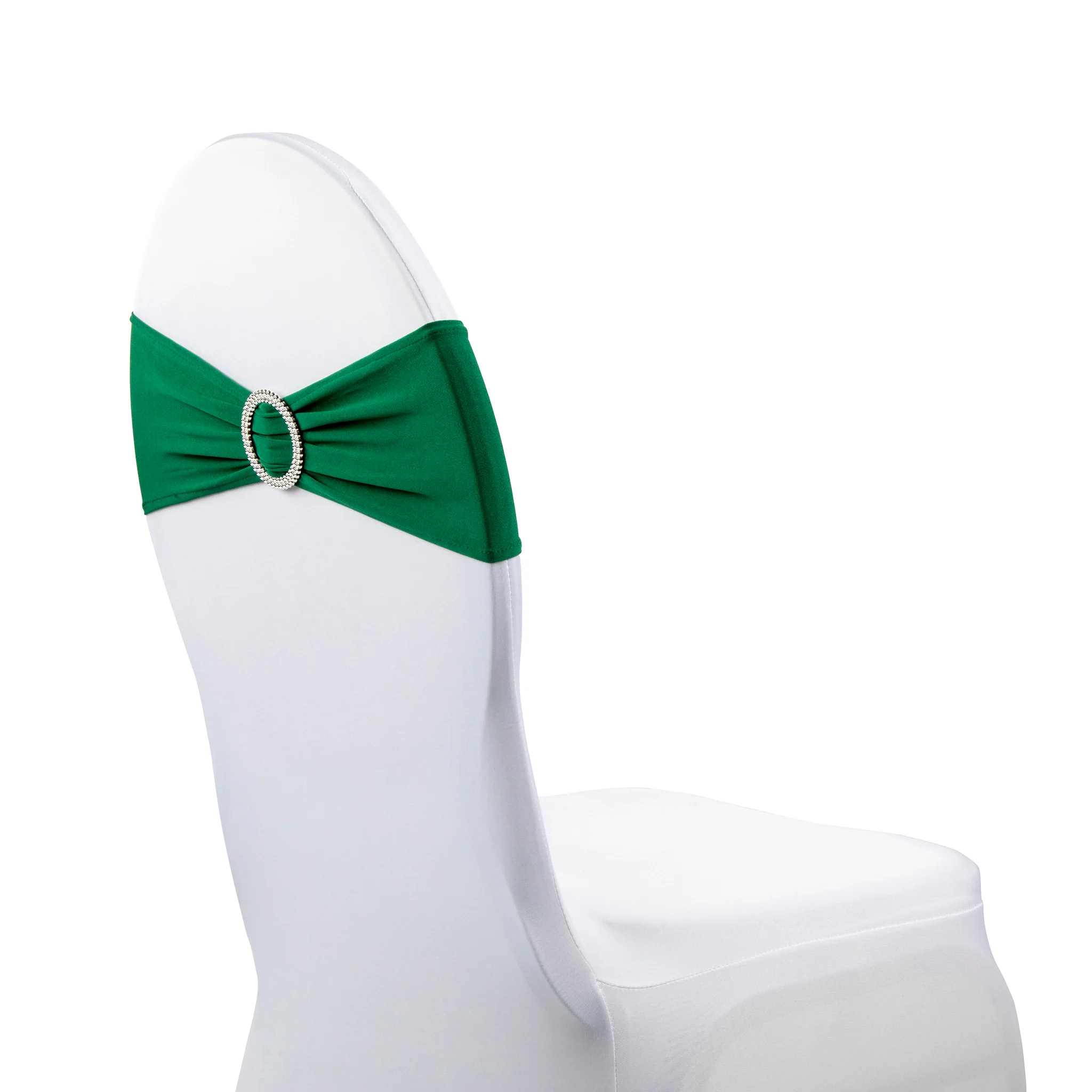 Buckle Spandex Stretch Chair Band - Emerald Green - Image 5