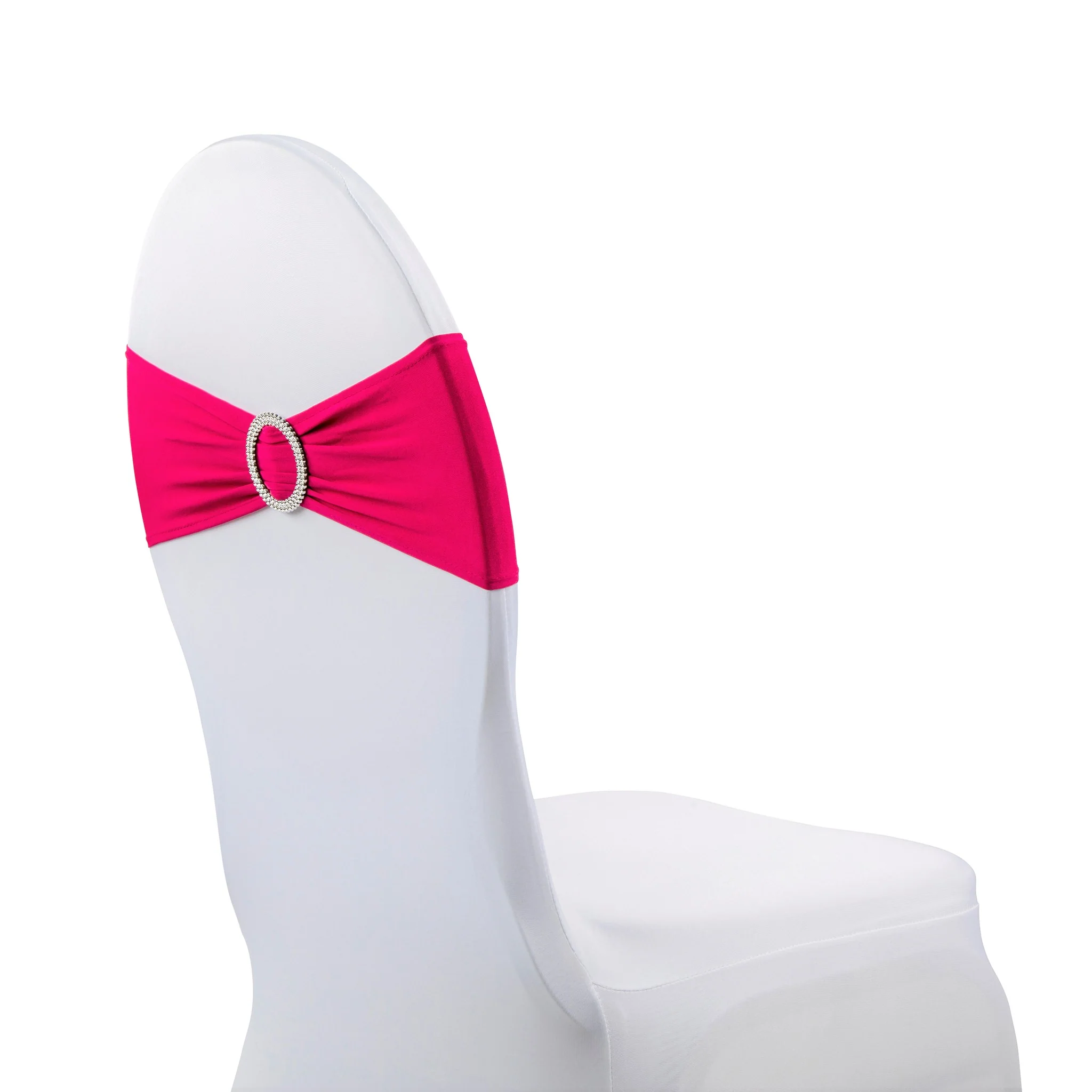 Buckle Spandex Stretch Chair Band - Fuchsia - Image 4