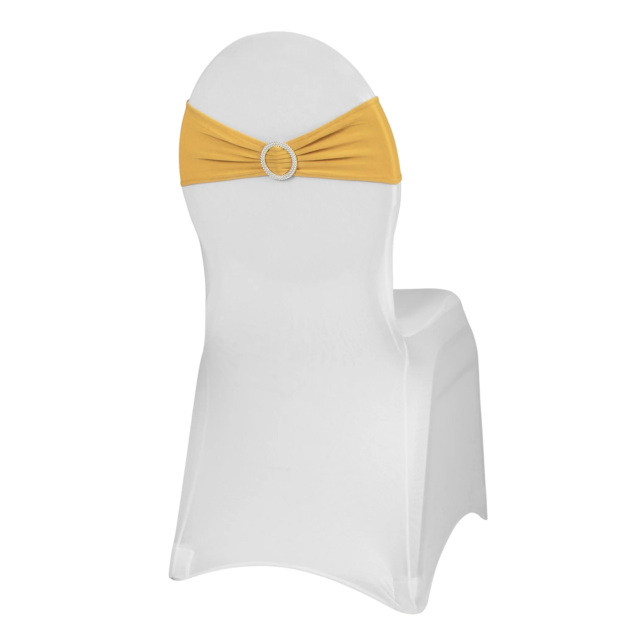 Buckle Spandex Stretch Chair Band - Gold - Image 3