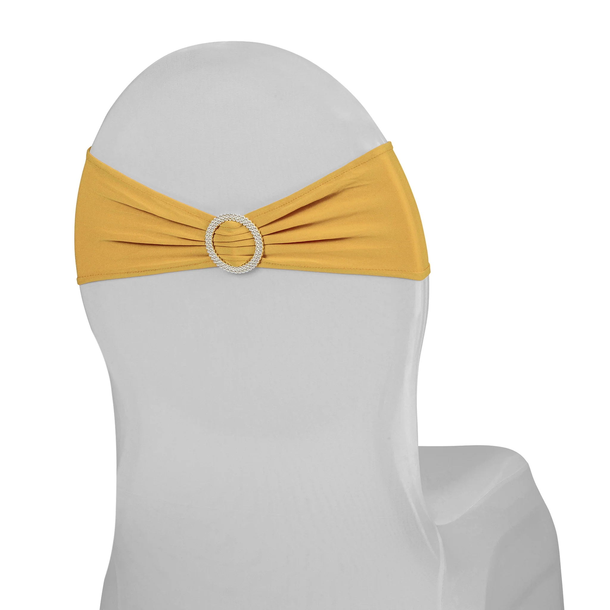 Buckle Spandex Stretch Chair Band - Gold - Image 4