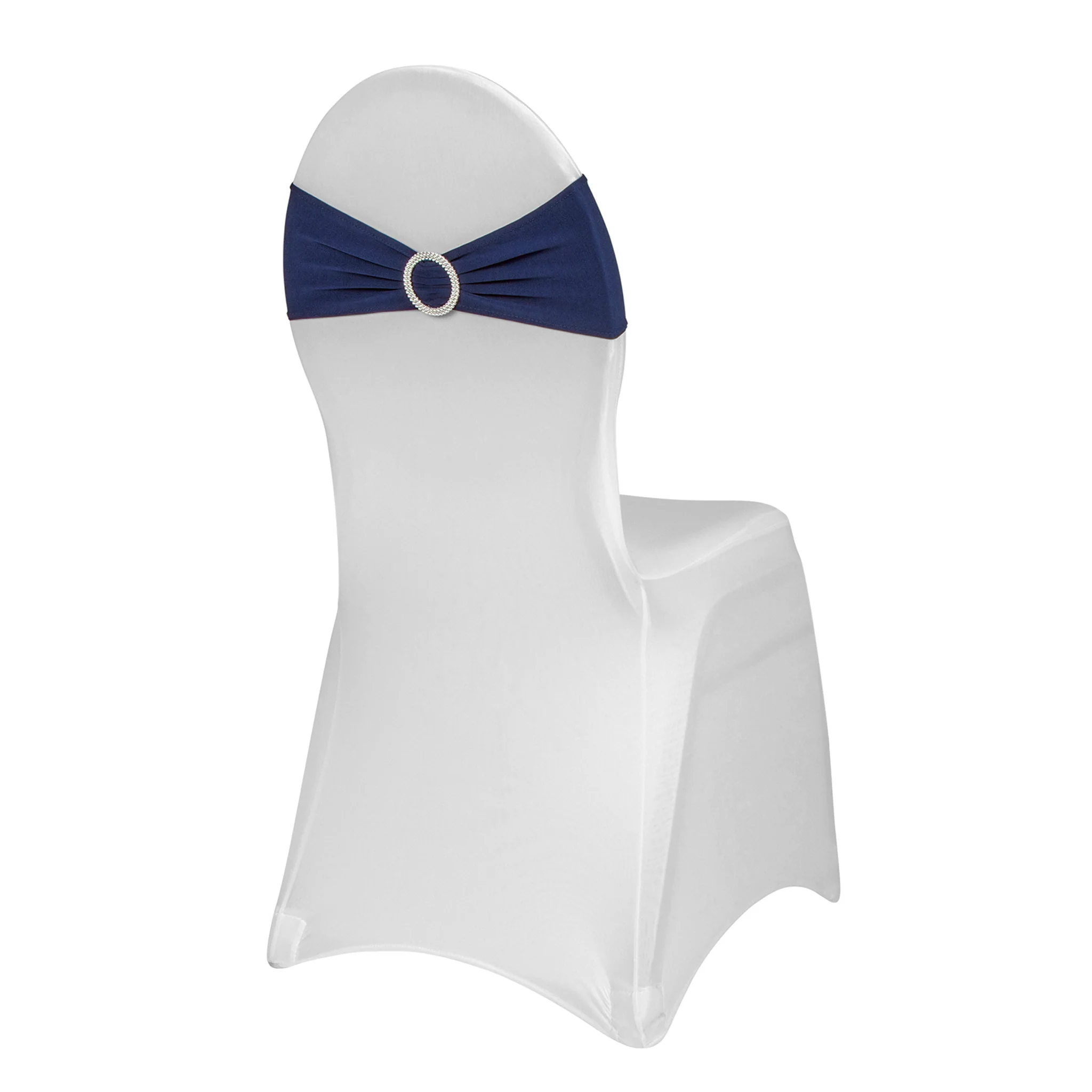 Buckle Spandex Stretch Chair Band - Navy Blue - Image 3