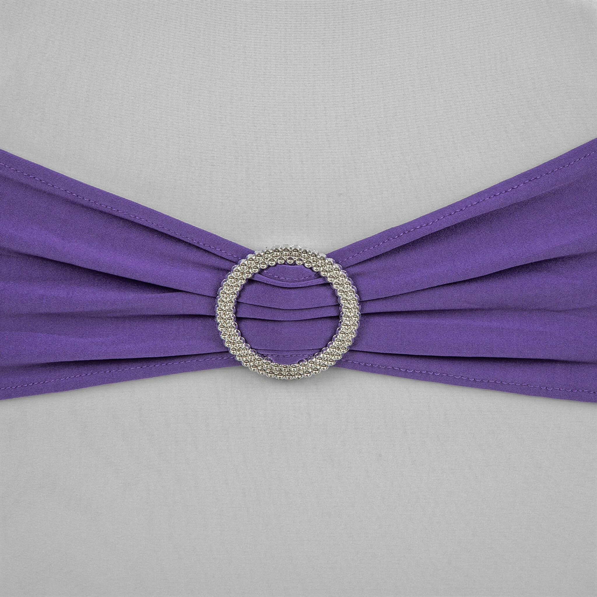 Buckle Spandex Stretch Chair Band - Purple - Image 2