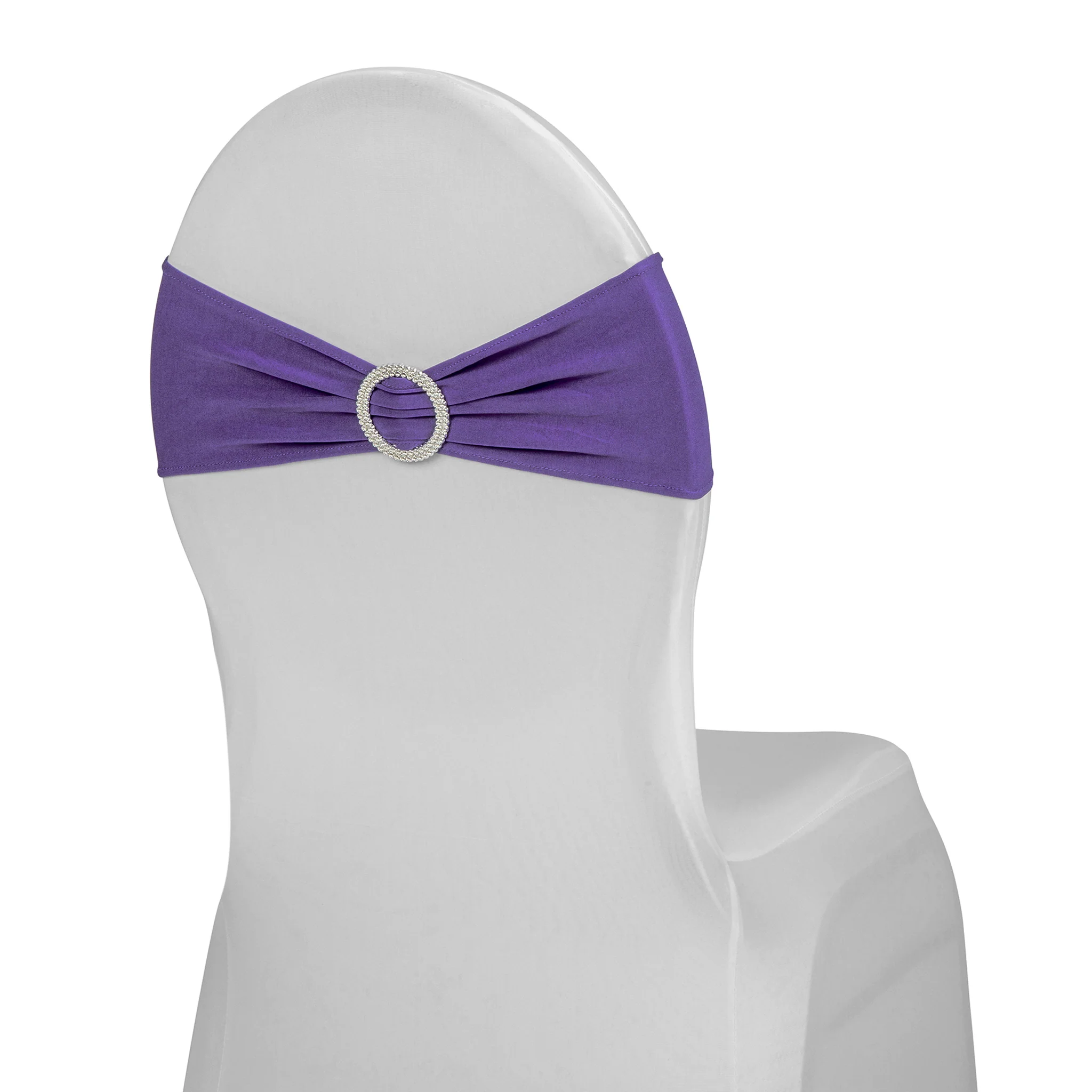 Buckle Spandex Stretch Chair Band - Purple - Image 4