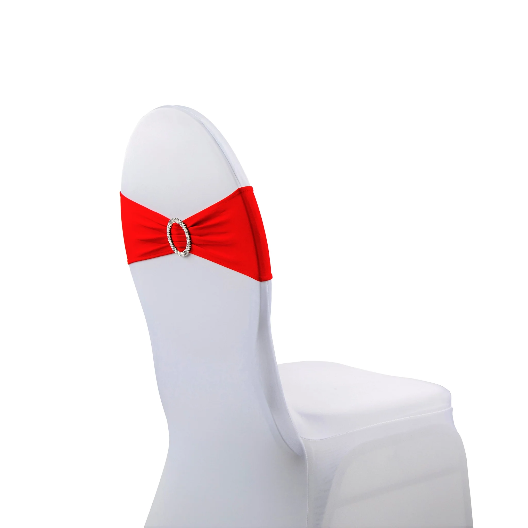 Buckle Spandex Stretch Chair Band - Red - Image 4