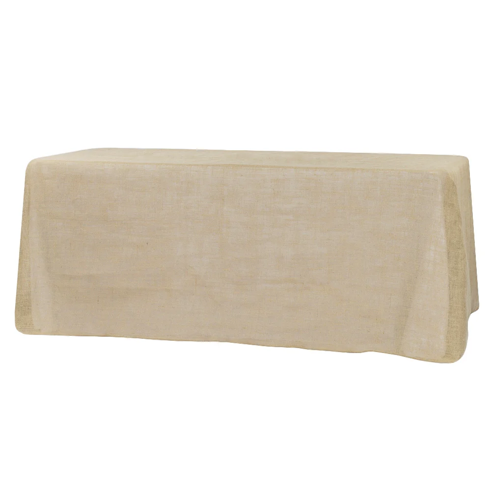 Burlap 90"x156" Rectangular Tablecloth - Natural Tan