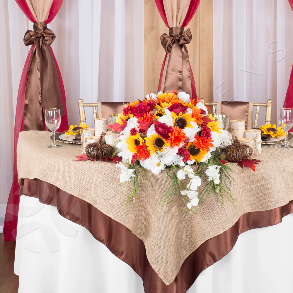 Burlap Chair Sash - Natural Tan - Image 2