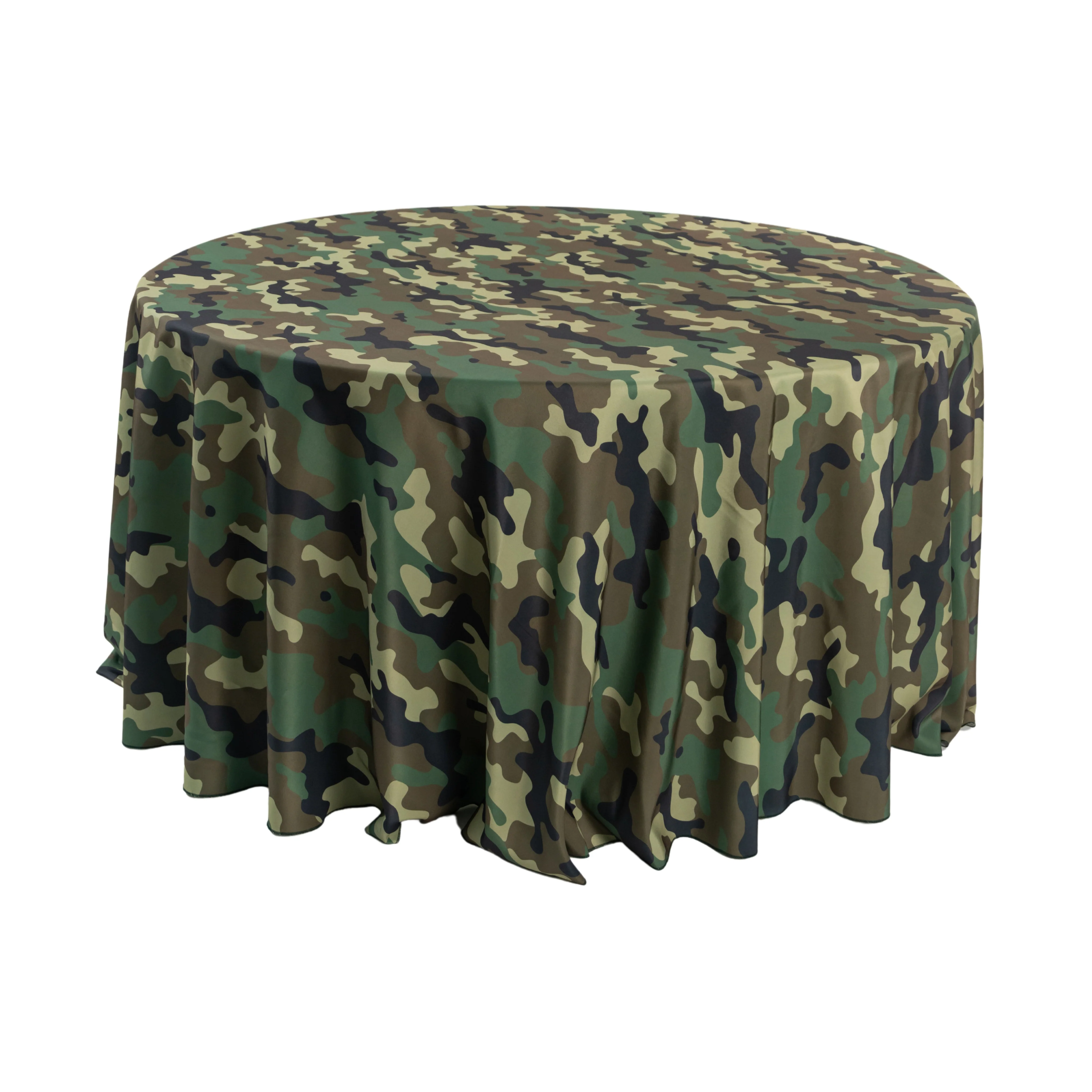 Camouflage Premium Polyester 120" Round Tablecloth