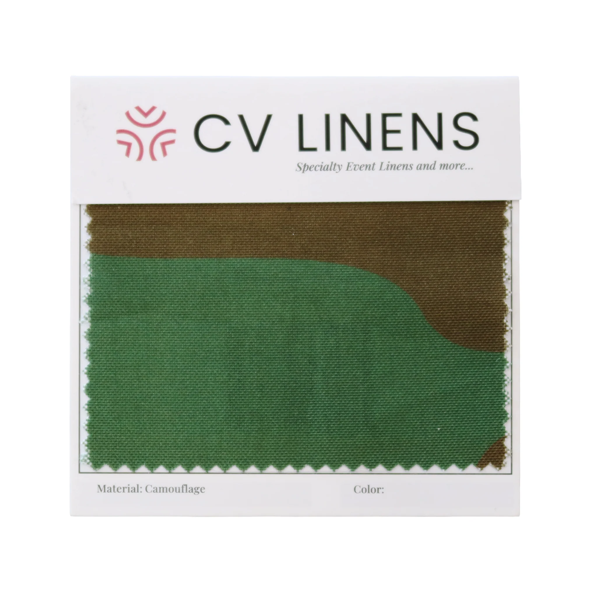 Camouflage Polyester Swatch Card