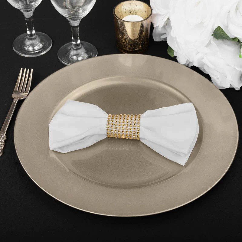 Plain Round 13" Charger Plates - Champagne - Image 3