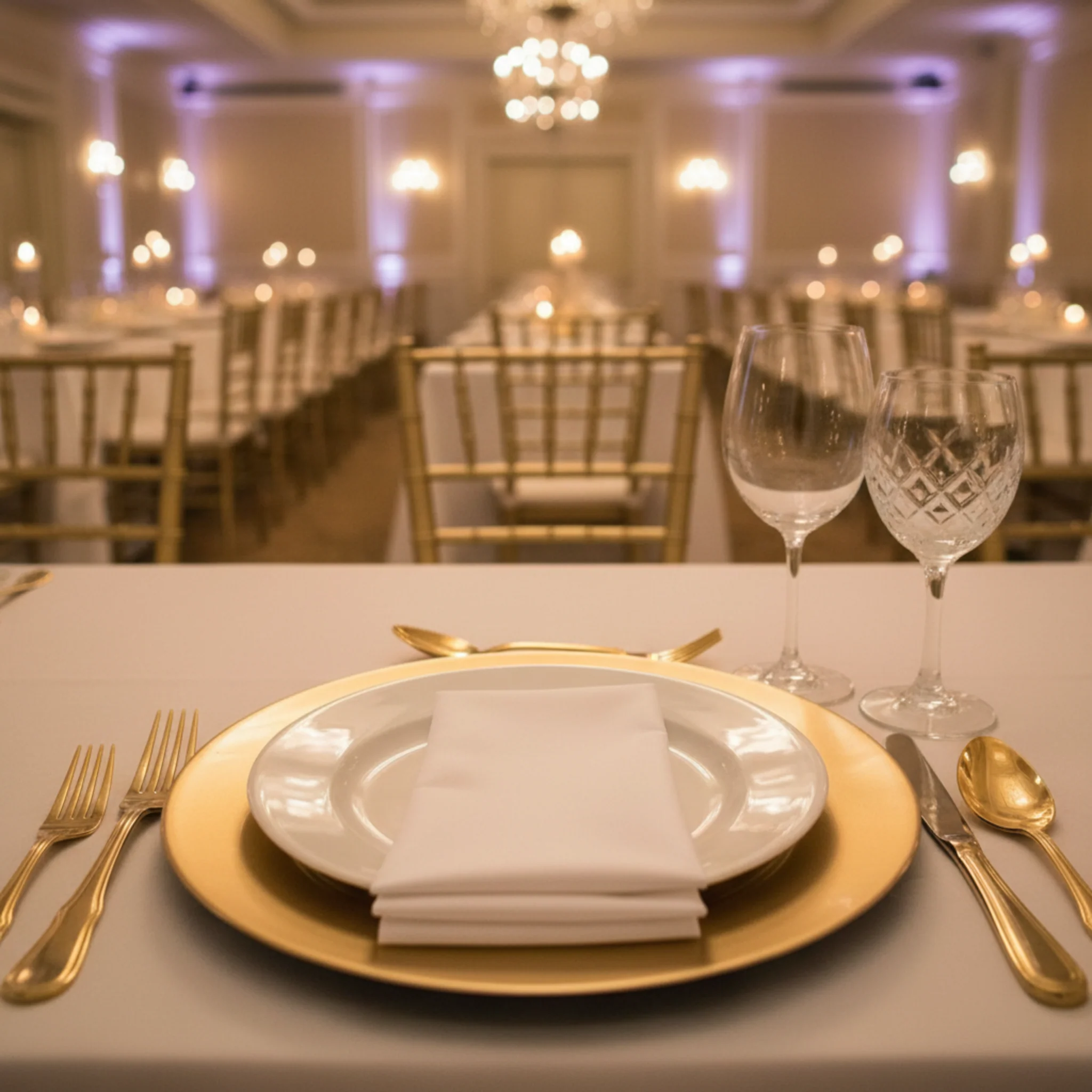 Plain Round 13" Charger Plates - Champagne - Image 8