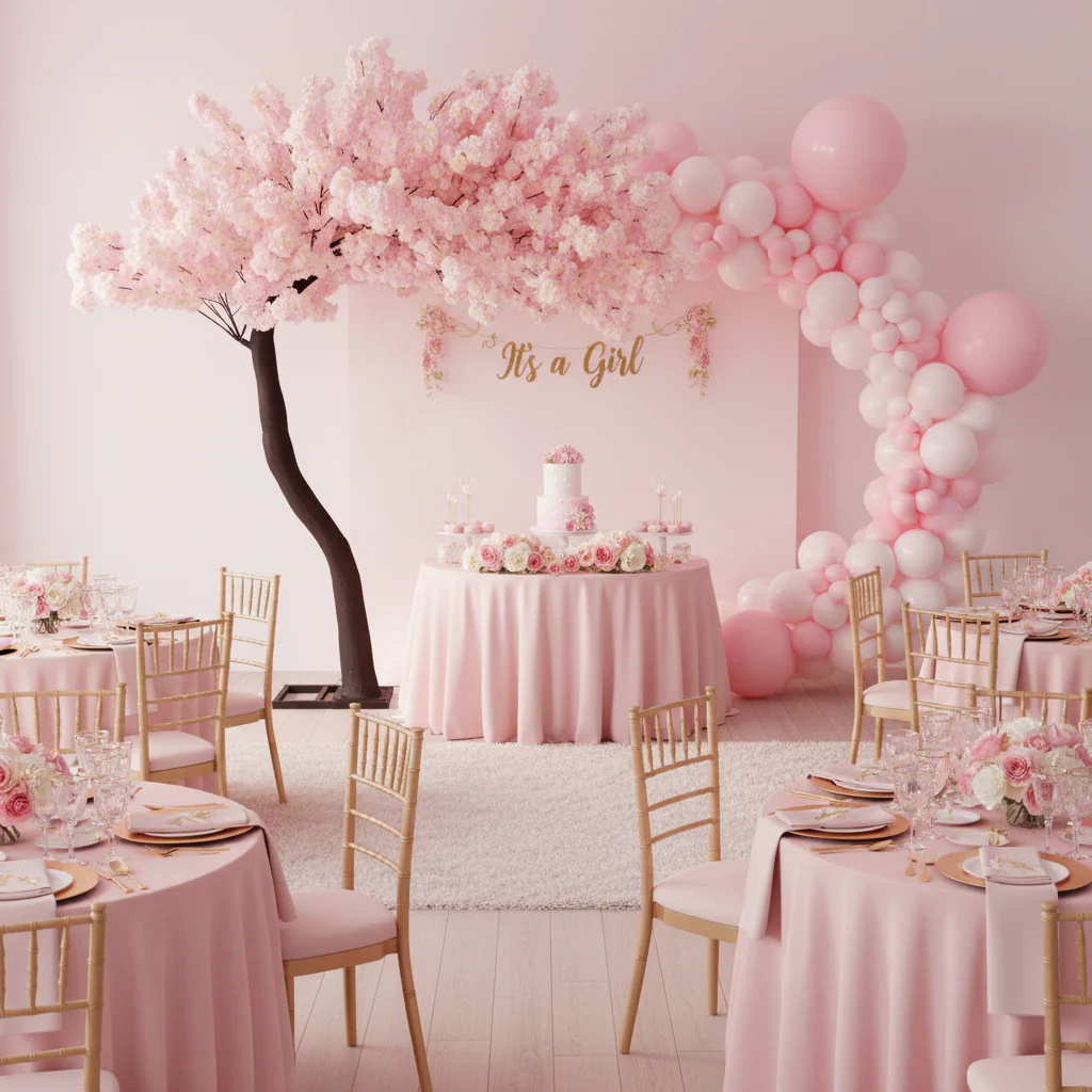 9.5ft Cherry Blossom Tree Backdrop Frame Stand - Pink - Image 9