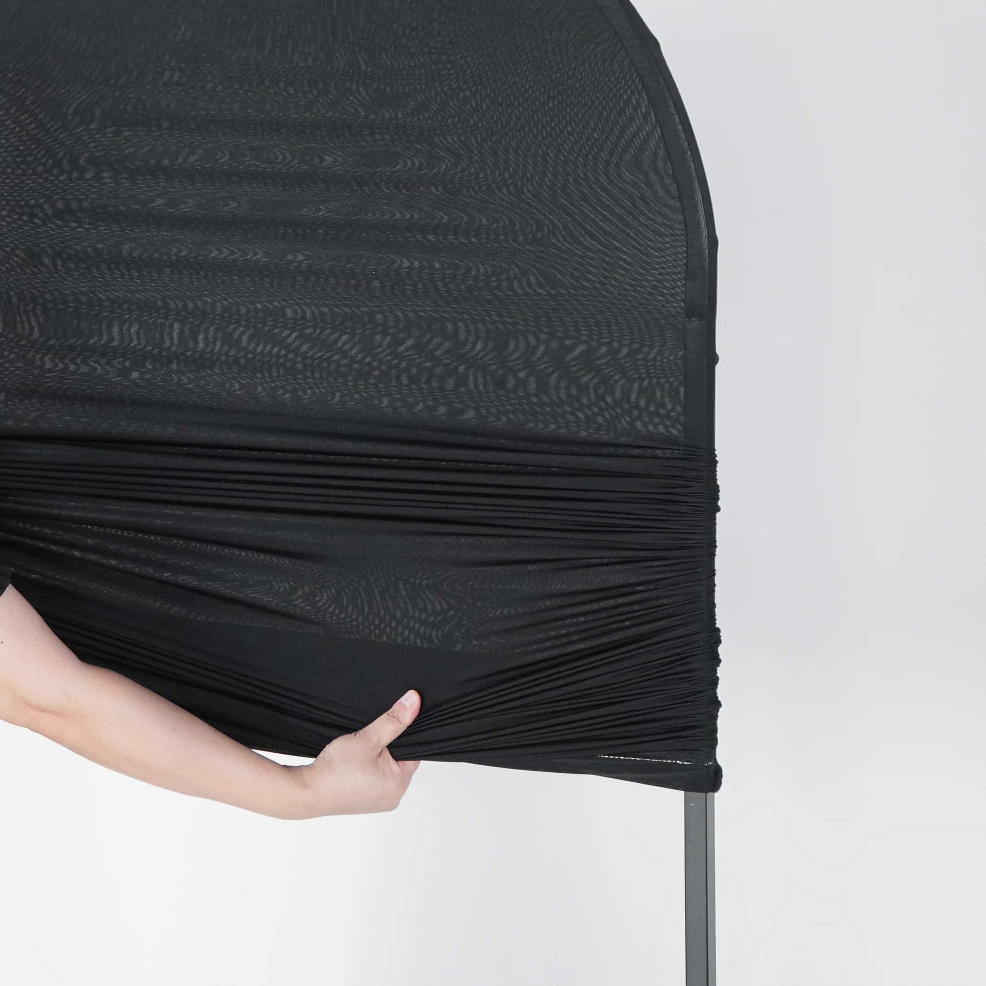 Spandex Arch Covers for Chiara Frame Backdrop 3pc/set - Black - Image 4
