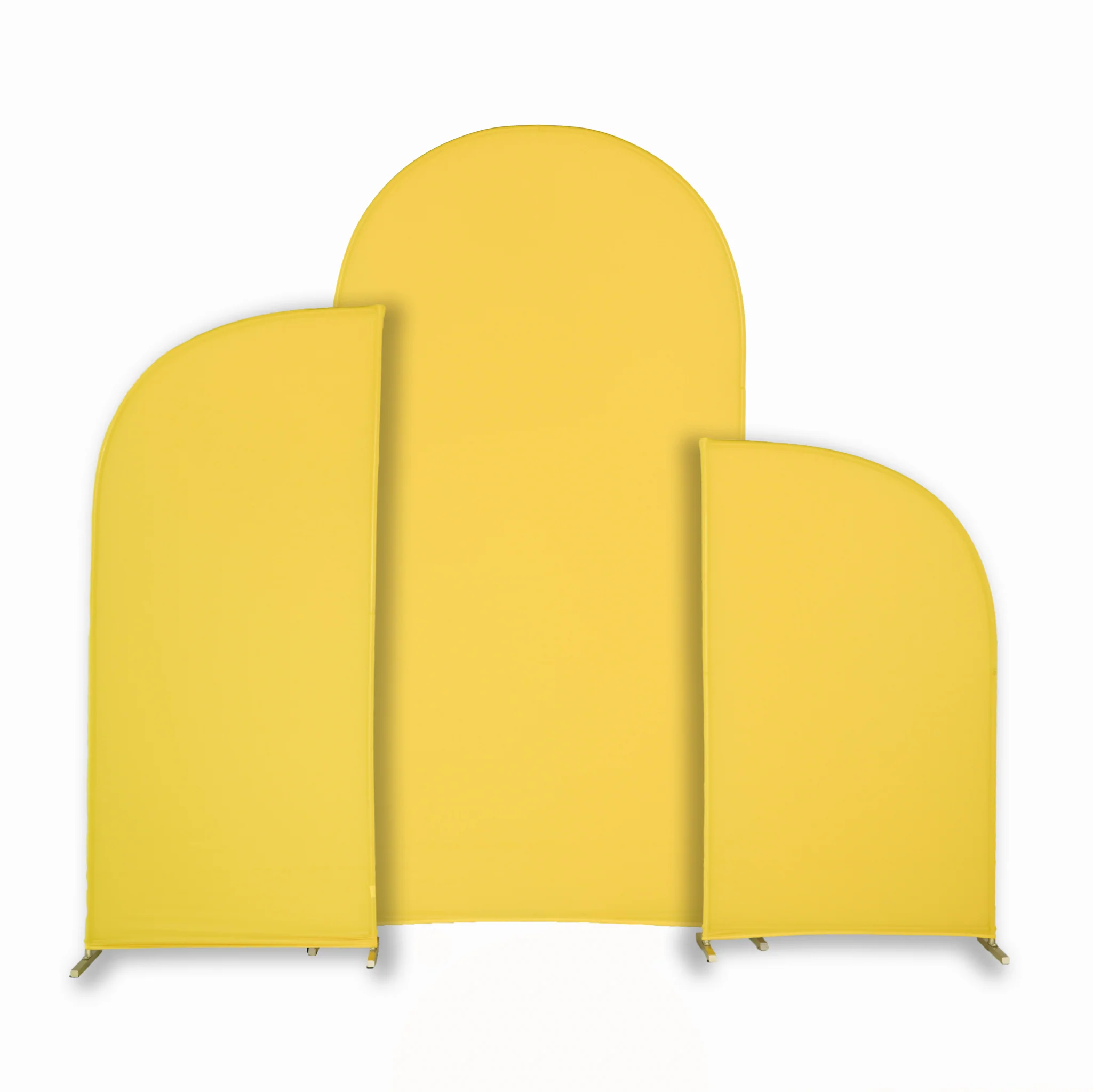 Spandex Arch Covers for Chiara Frame Backdrop 3pc/set - Canary Yellow