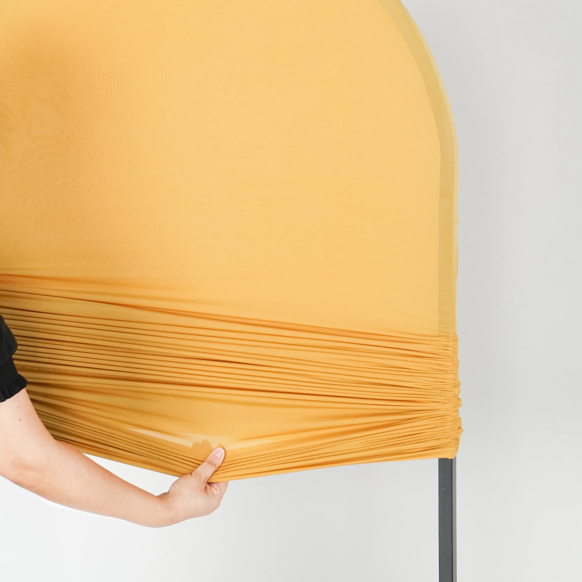 Spandex Arch Covers for Chiara Frame Backdrop 3pc/set - Gold - Image 4