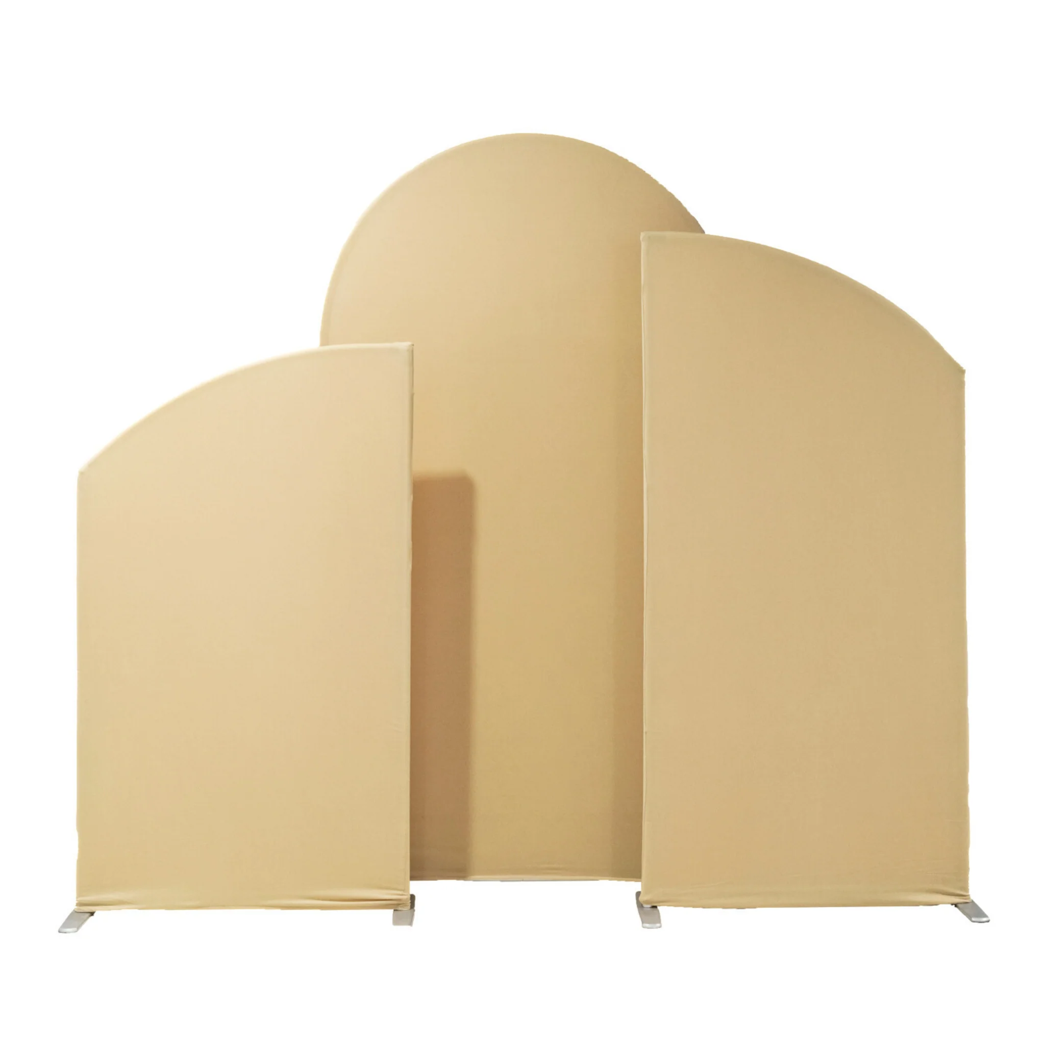 Spandex Arch Covers for Heavy Duty Chiara Frame Backdrop 3pc/set - Champagne