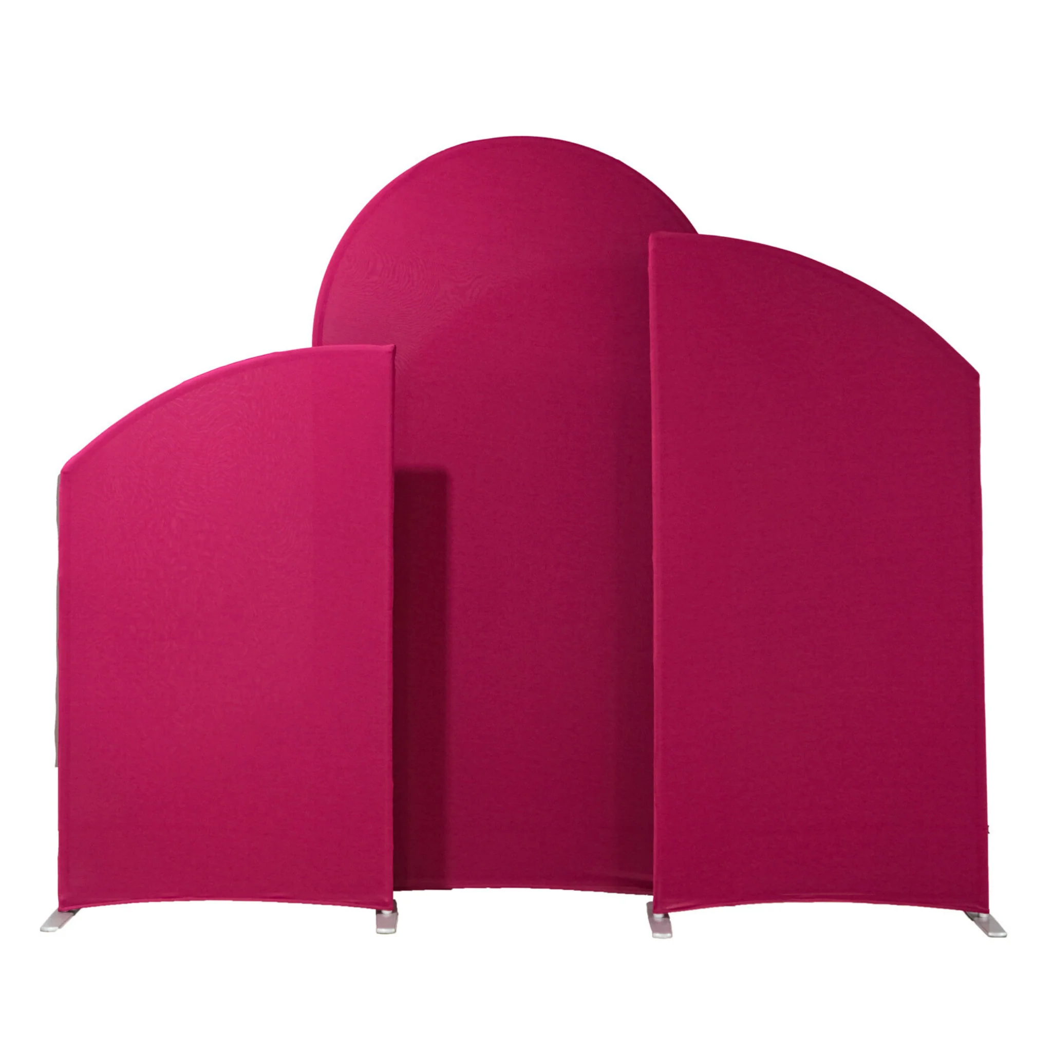 Spandex Arch Covers for Heavy Duty Chiara Frame Backdrop 3pc/set - Fuchsia
