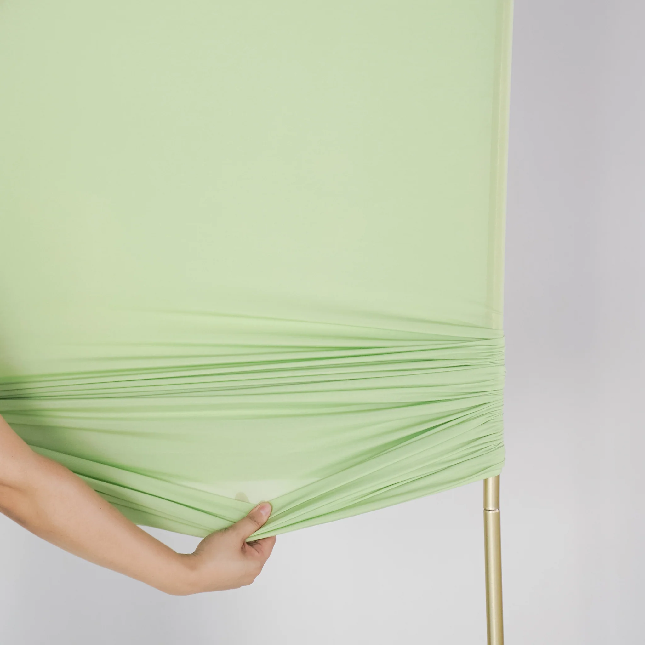 Spandex Arch Covers for Chiara Frame Backdrop 3pc/set - Mint Green - Image 4