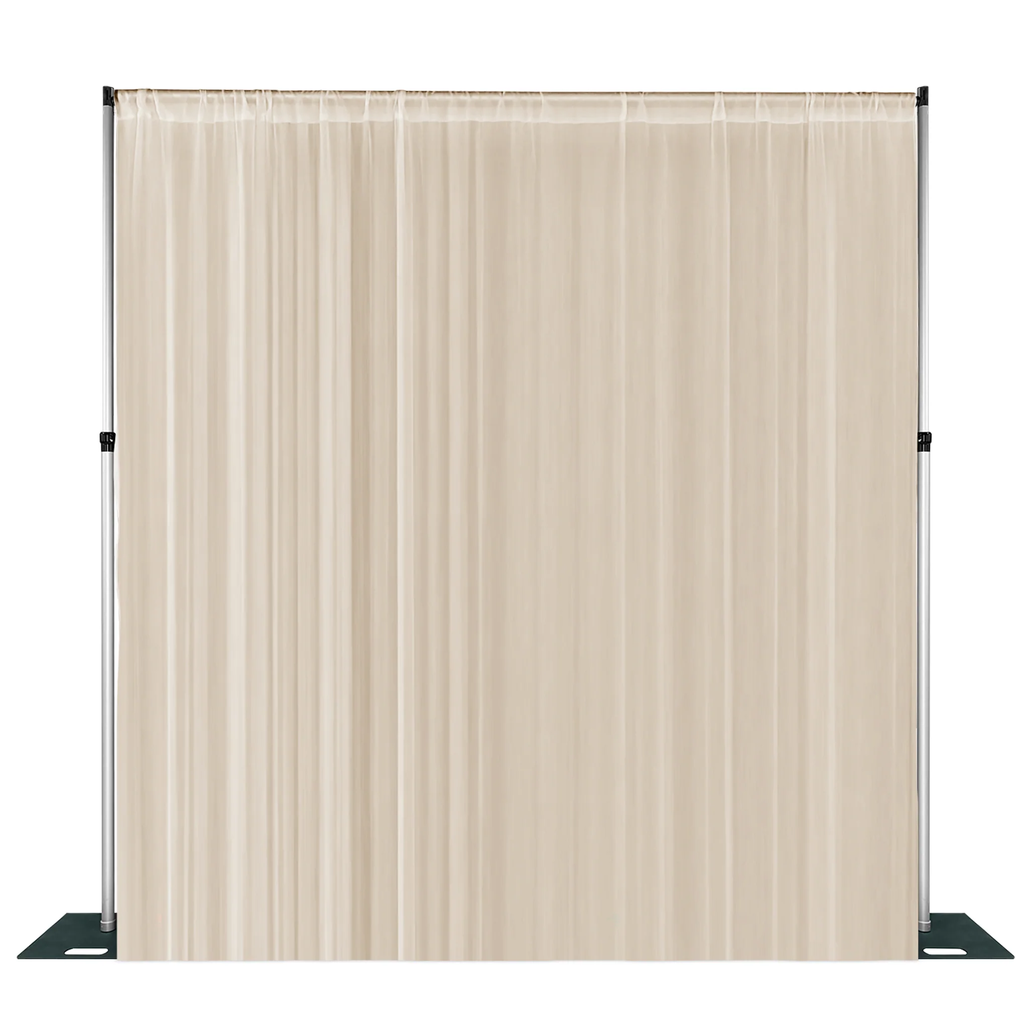 Chiffon Curtain Drape 10ft H x 58" W Panel - Champagne - Image 7