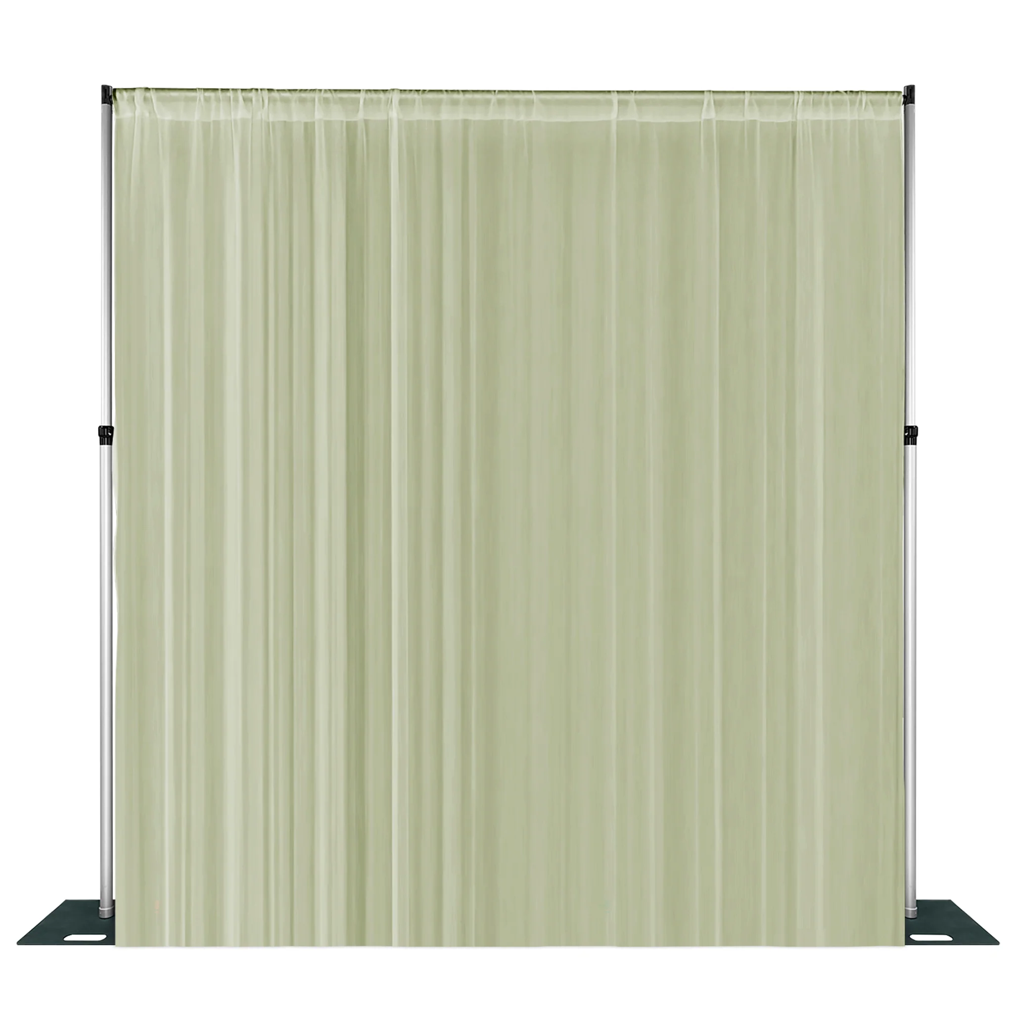 Chiffon Curtain Drape 10ft H x 58" W Panel - Sage Green - Image 8