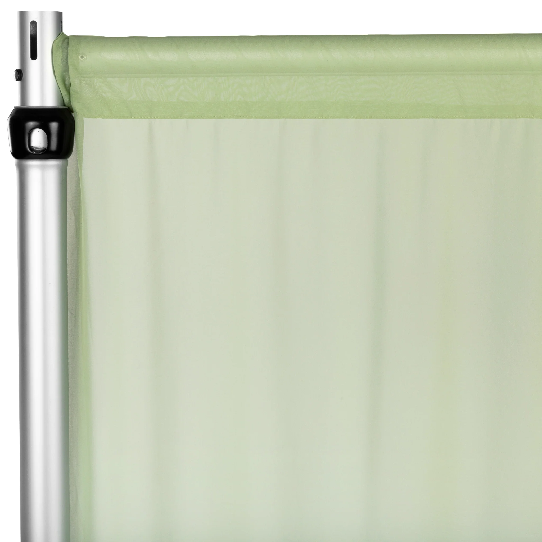 Chiffon Curtain Drape 12ft H x 58" W Panel - Sage Green - Image 4