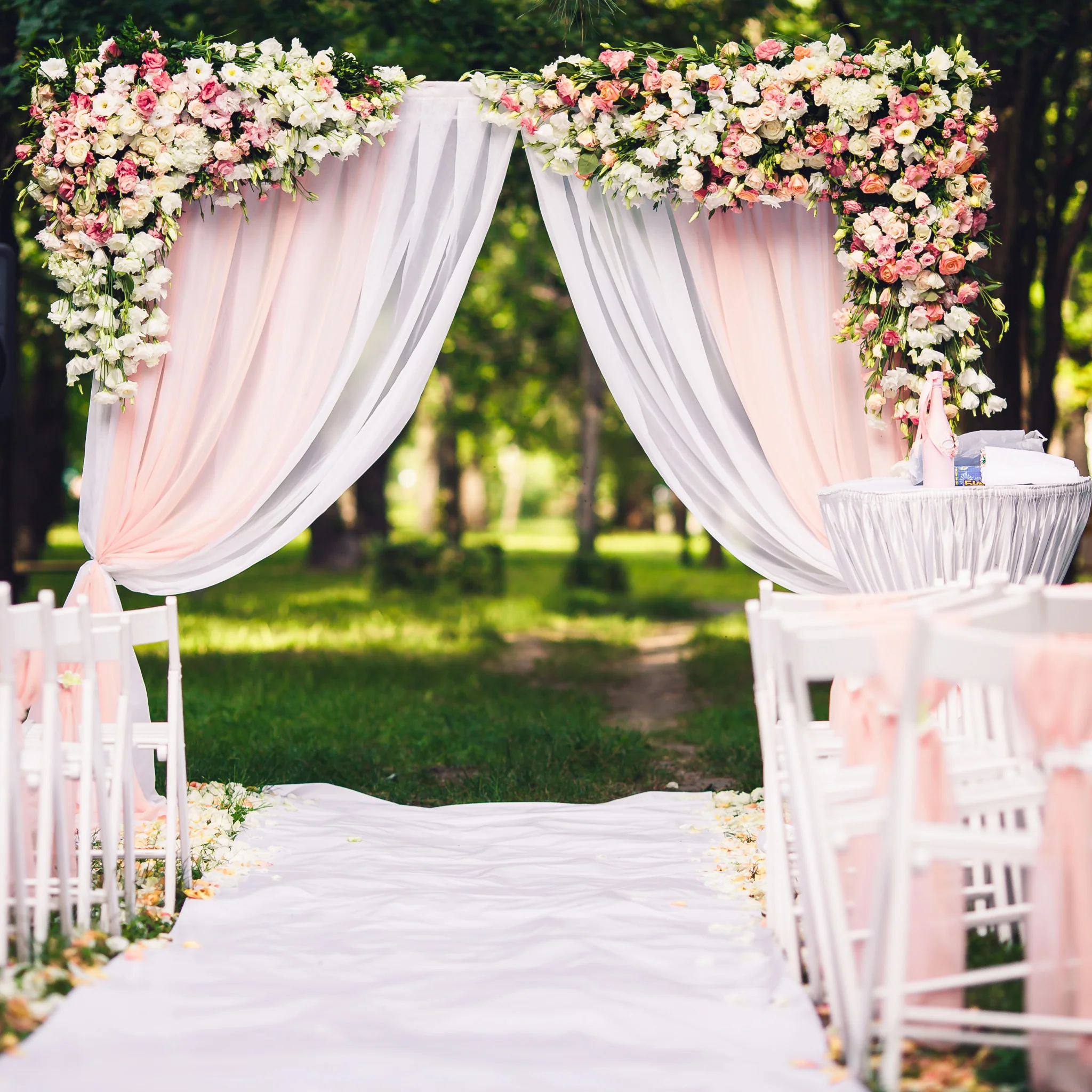 Chiffon Curtain Drape 12ft H x 58" W Panel - White - Image 4