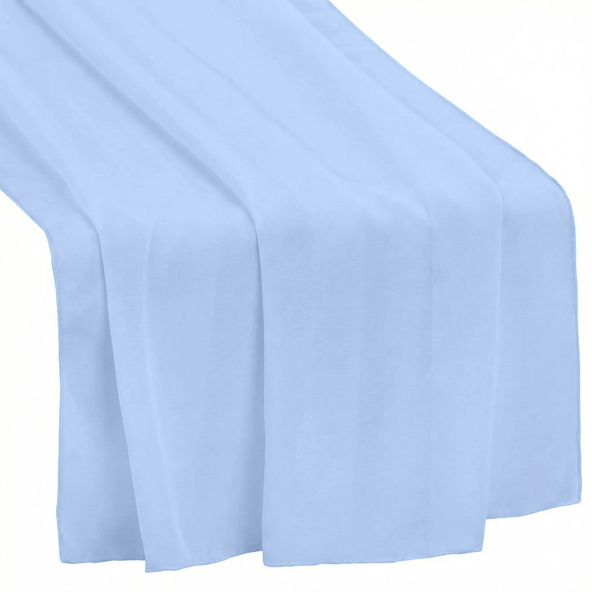 Chiffon Wedding Table Runner 10FT x 27" - Baby Blue