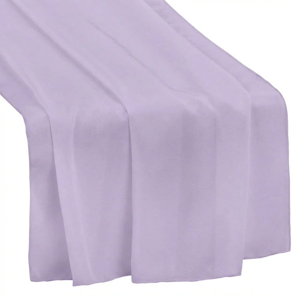 Chiffon Wedding Table Runner 10FT x 27" - Lavender
