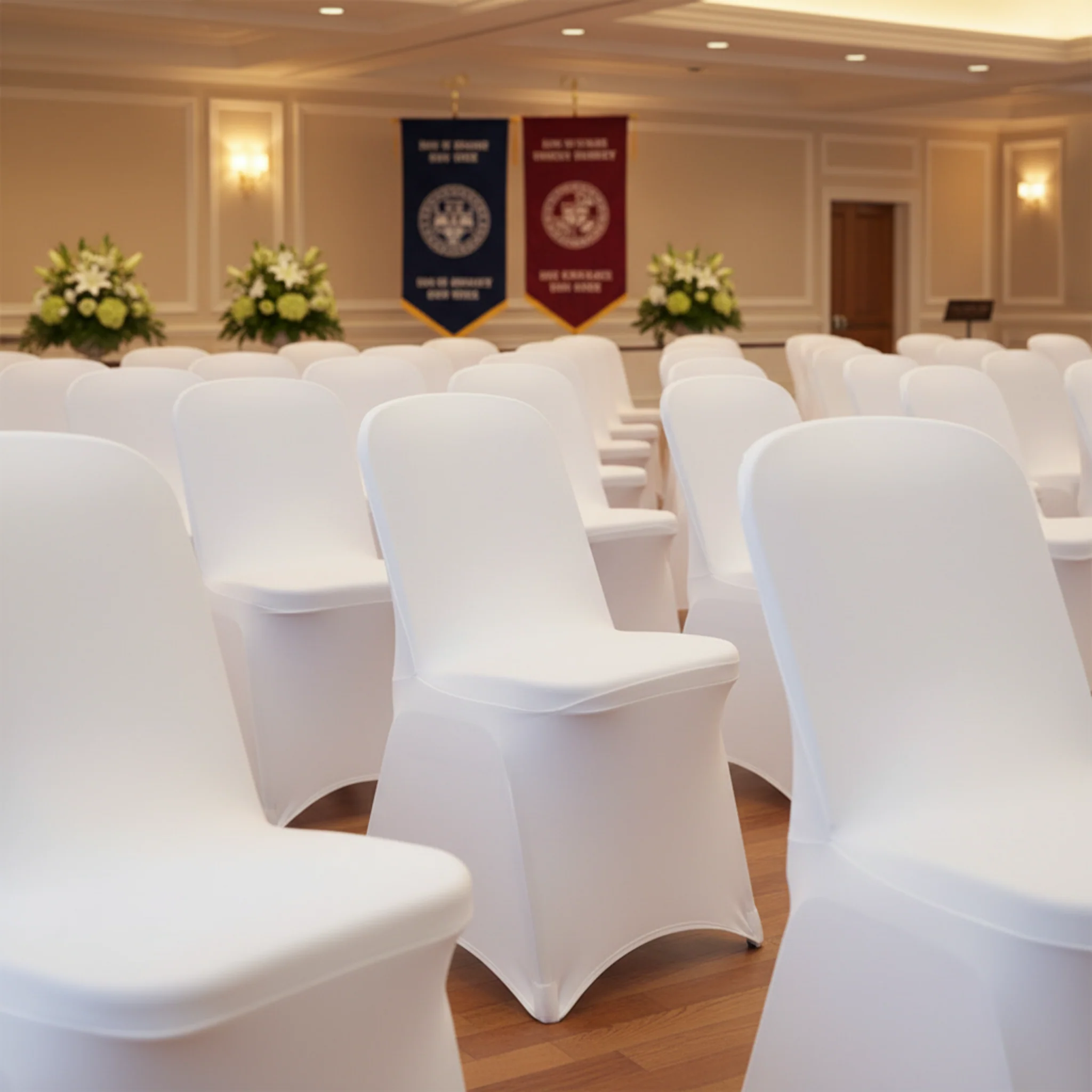 Classic Lifetime Spandex Folding Chair Cover - White - Image 4
