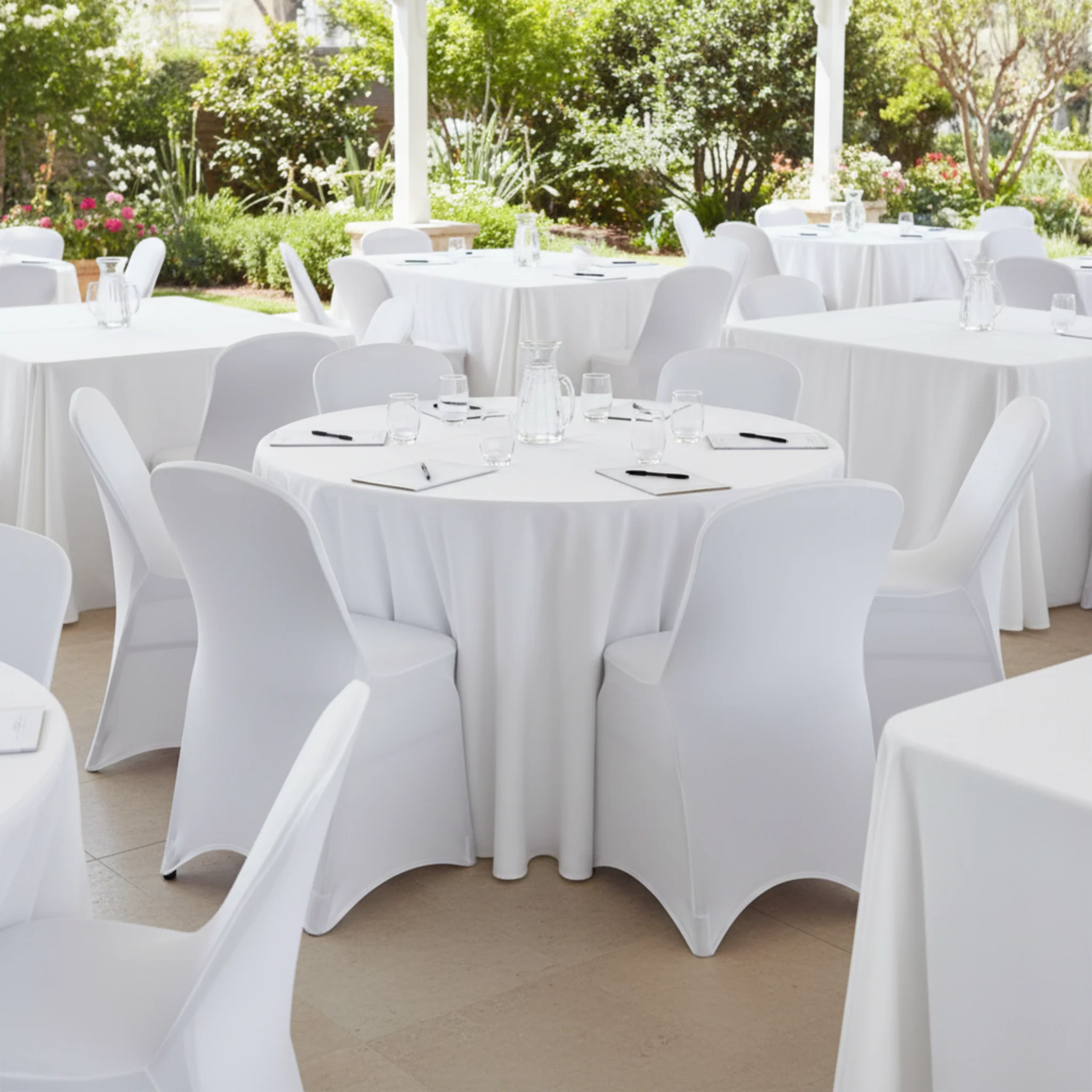 Classic Lifetime Spandex Folding Chair Cover - White - Image 6