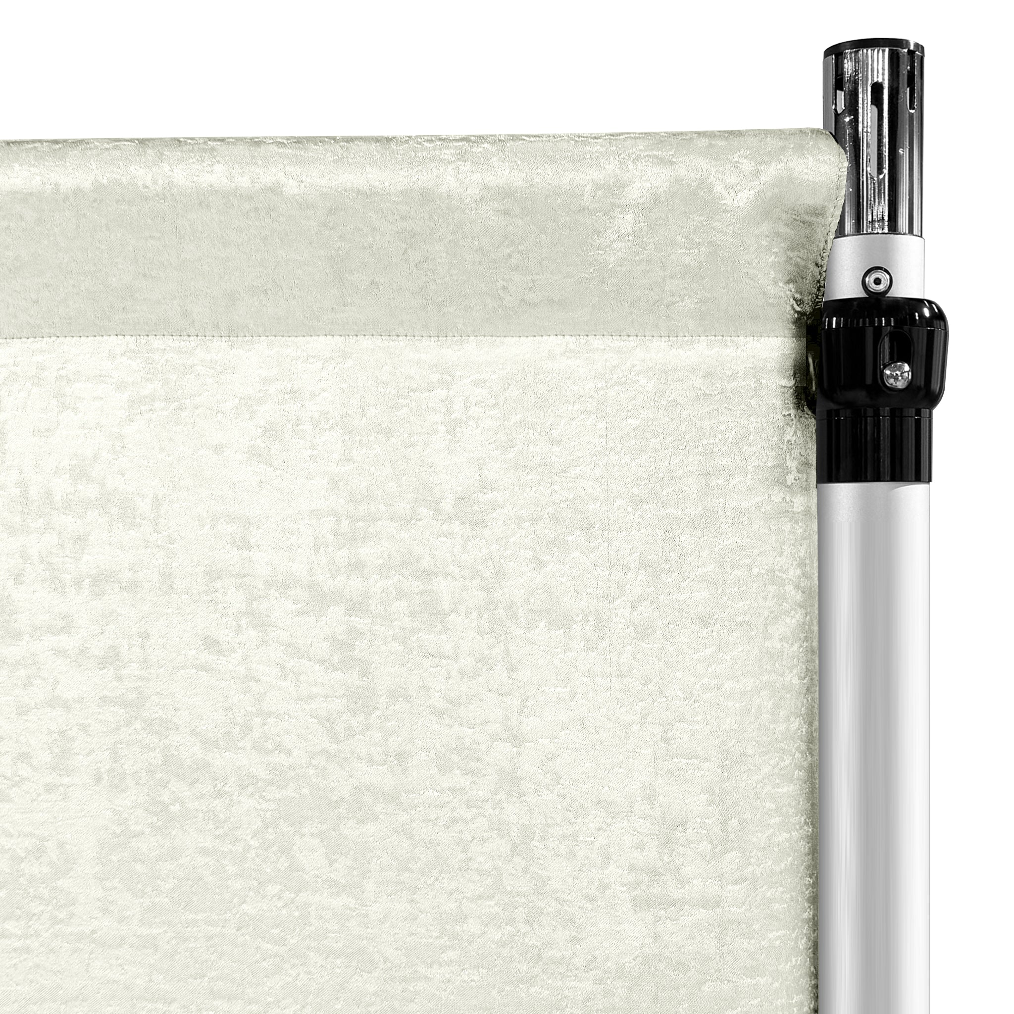 Crinkle Shimmer 10ft H x 52" W Drape/Backdrop Panel - Ivory - Image 3