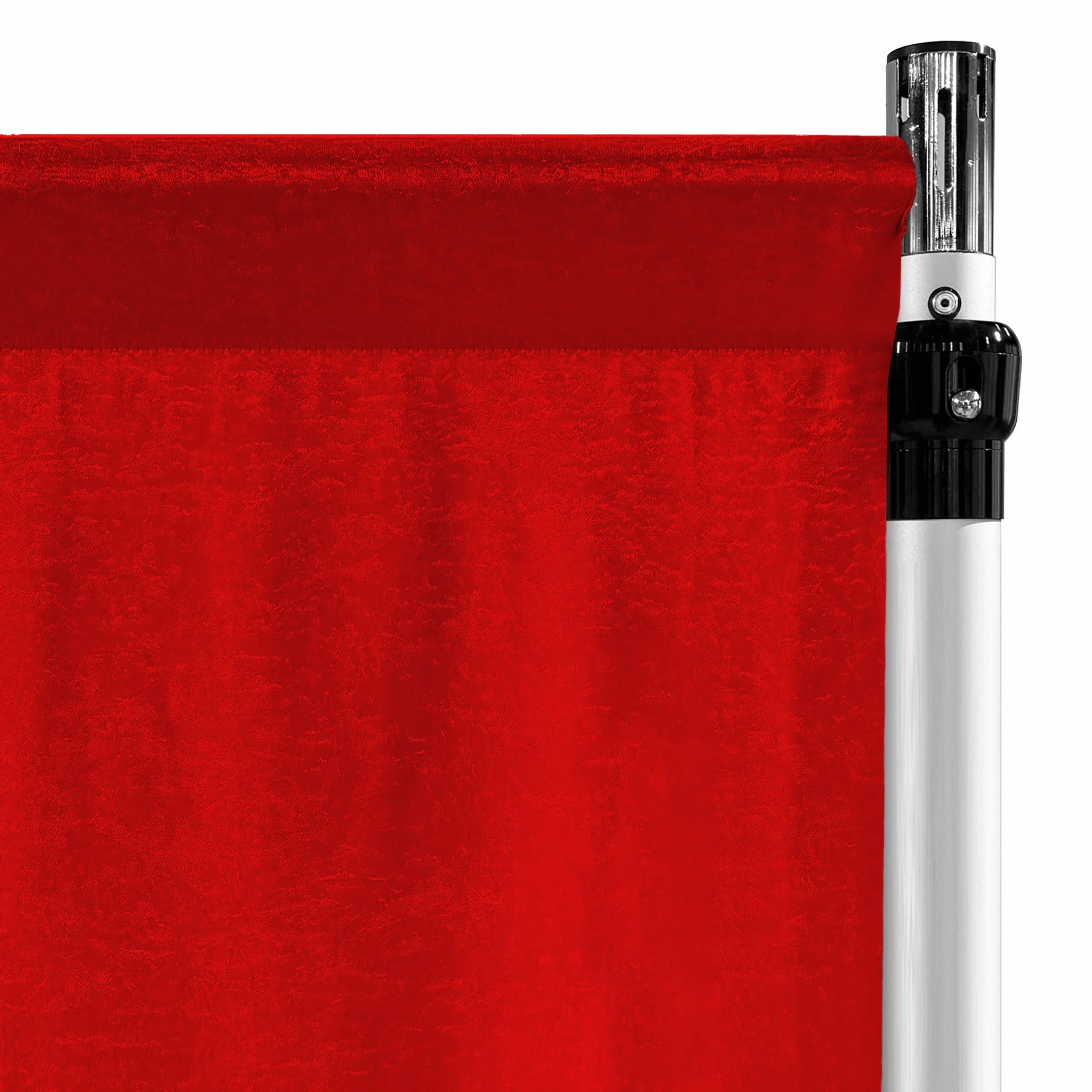 Crinkle Shimmer 10ft H x 52" W Drape/Backdrop Panel - Red - Image 2