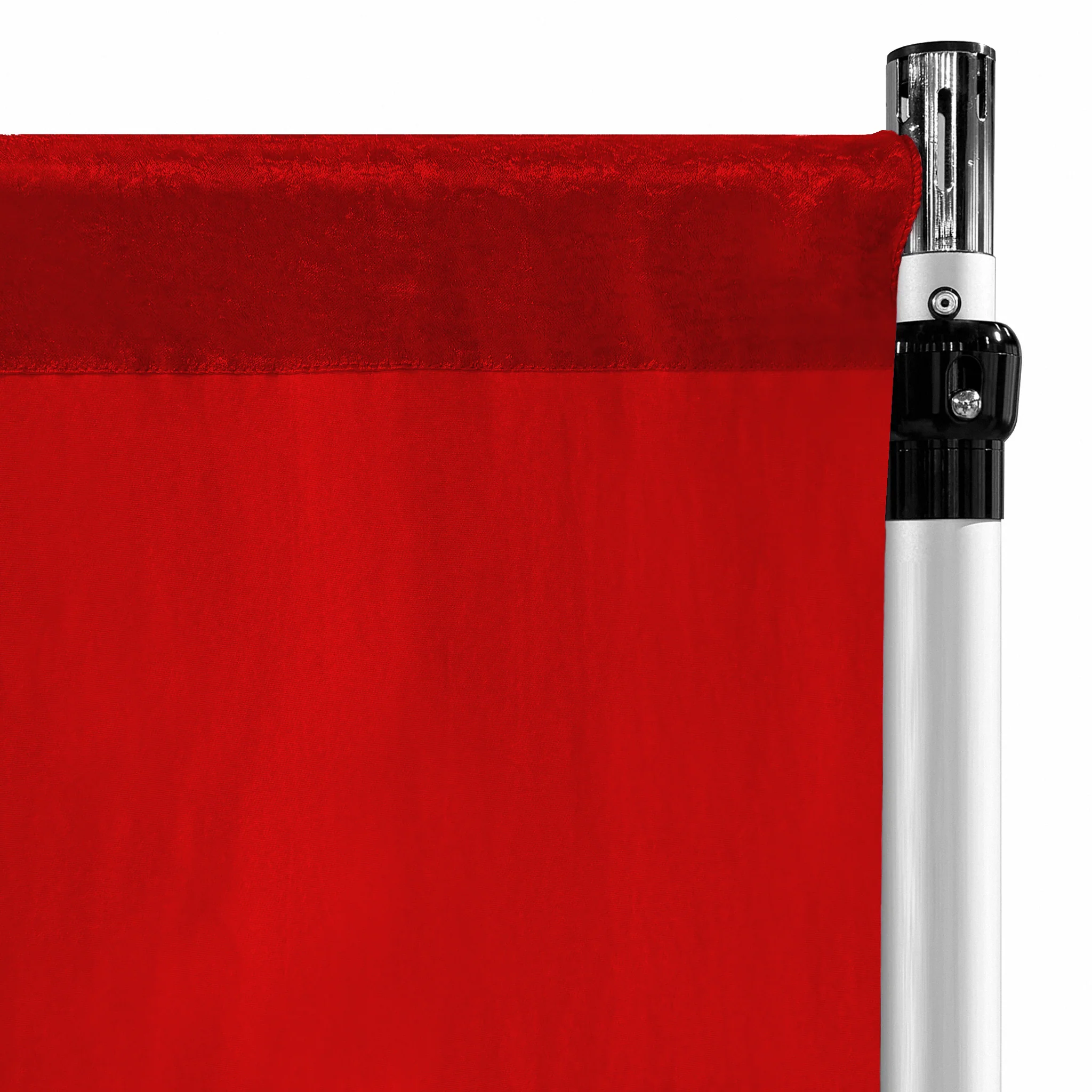 Crinkle Shimmer 10ft H x 52" W Drape/Backdrop Panel - Red - Image 4