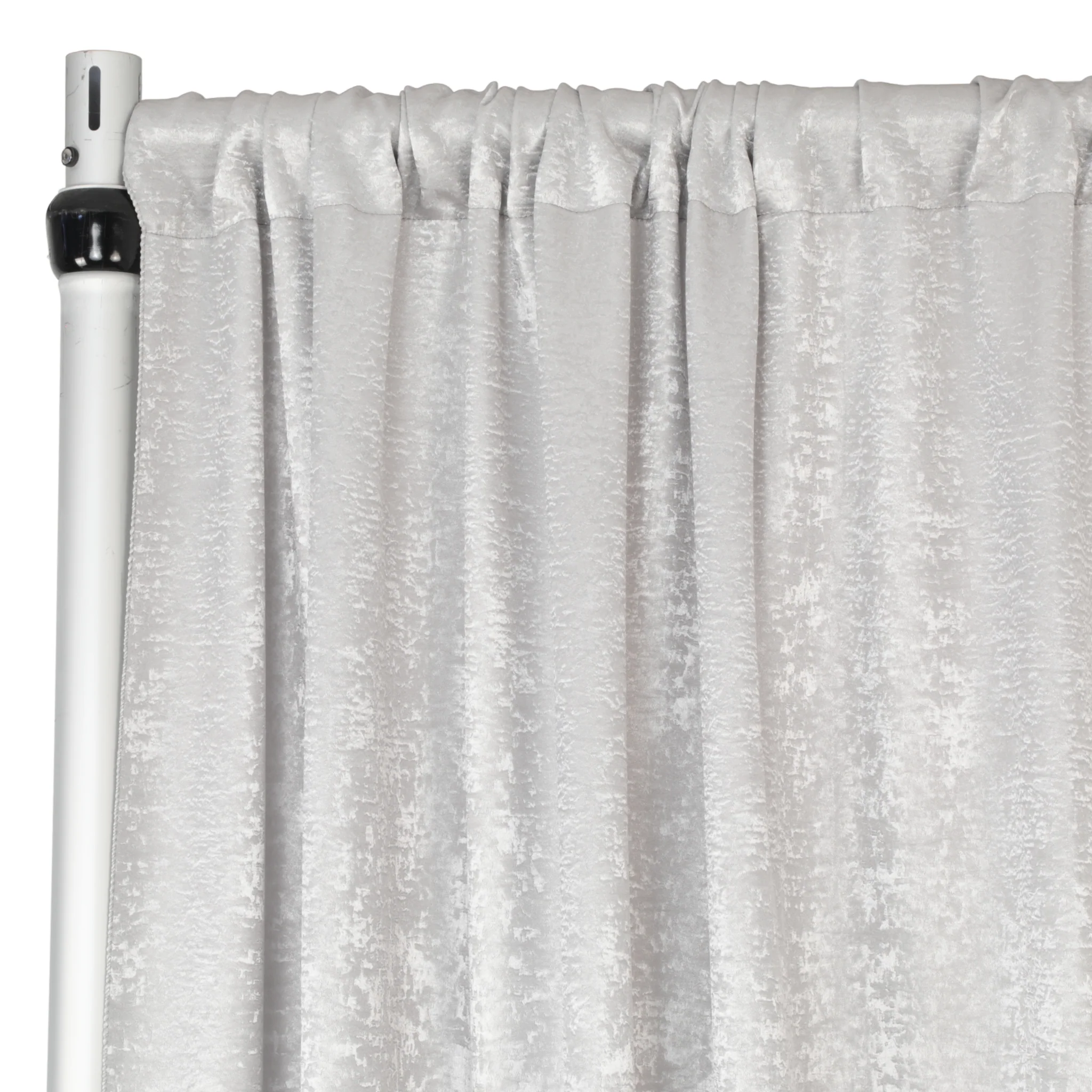 Crinkle Shimmer 10ft H x 52" W Drape/Backdrop Panel - Silver