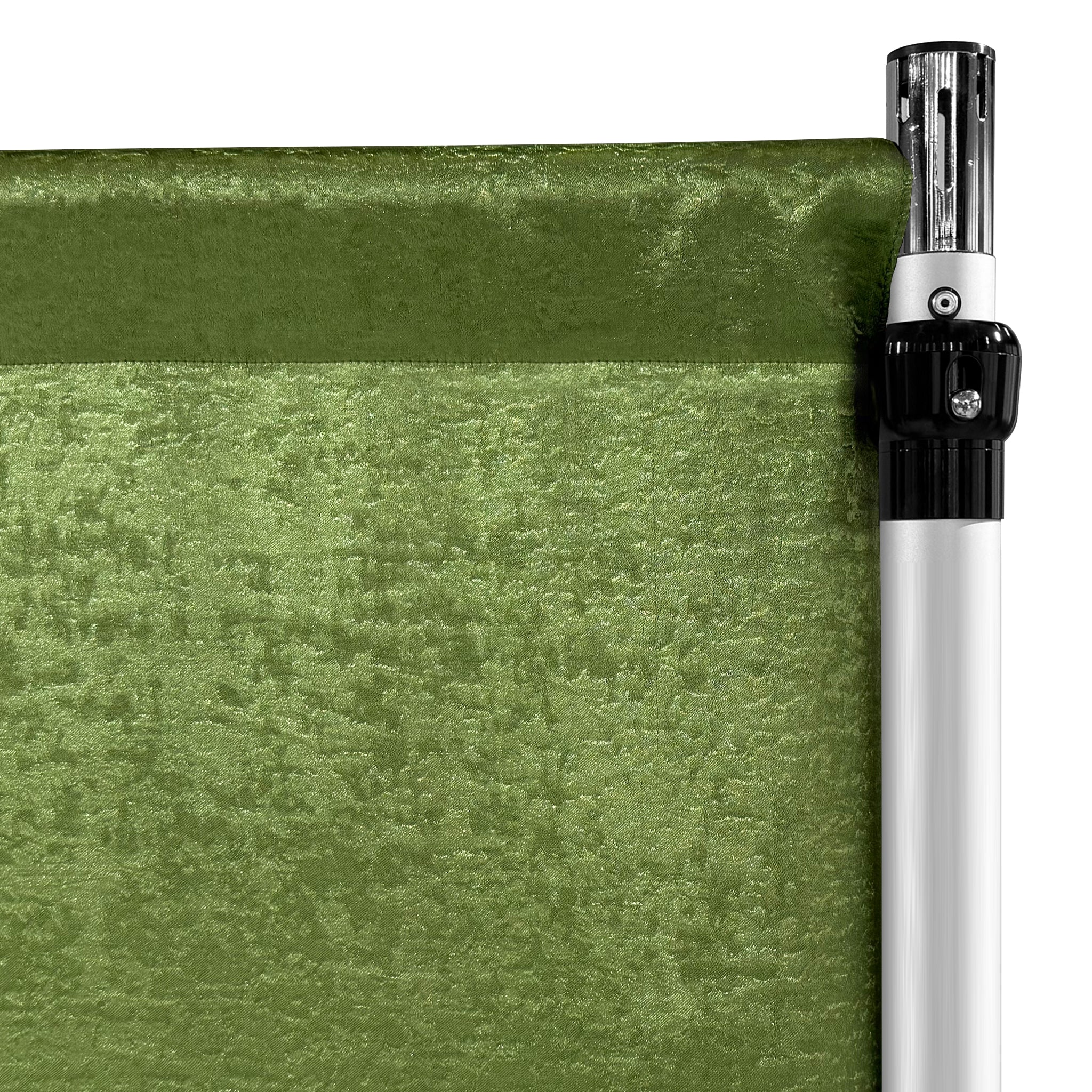 Crinkle Shimmer 10ft H x 52" W Drape/Backdrop Panel - Willow Green - Image 5