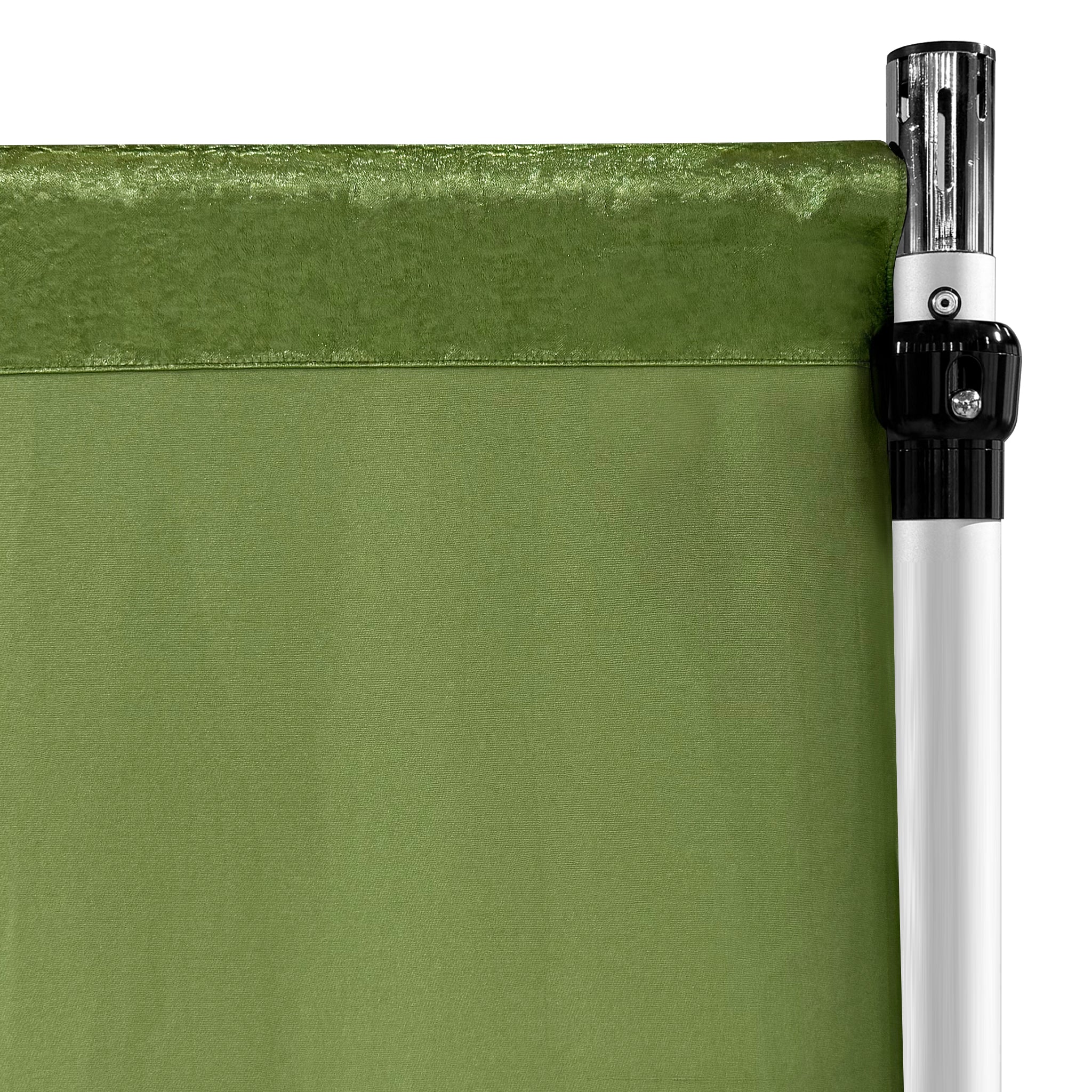 Crinkle Shimmer 10ft H x 52" W Drape/Backdrop Panel - Willow Green - Image 6