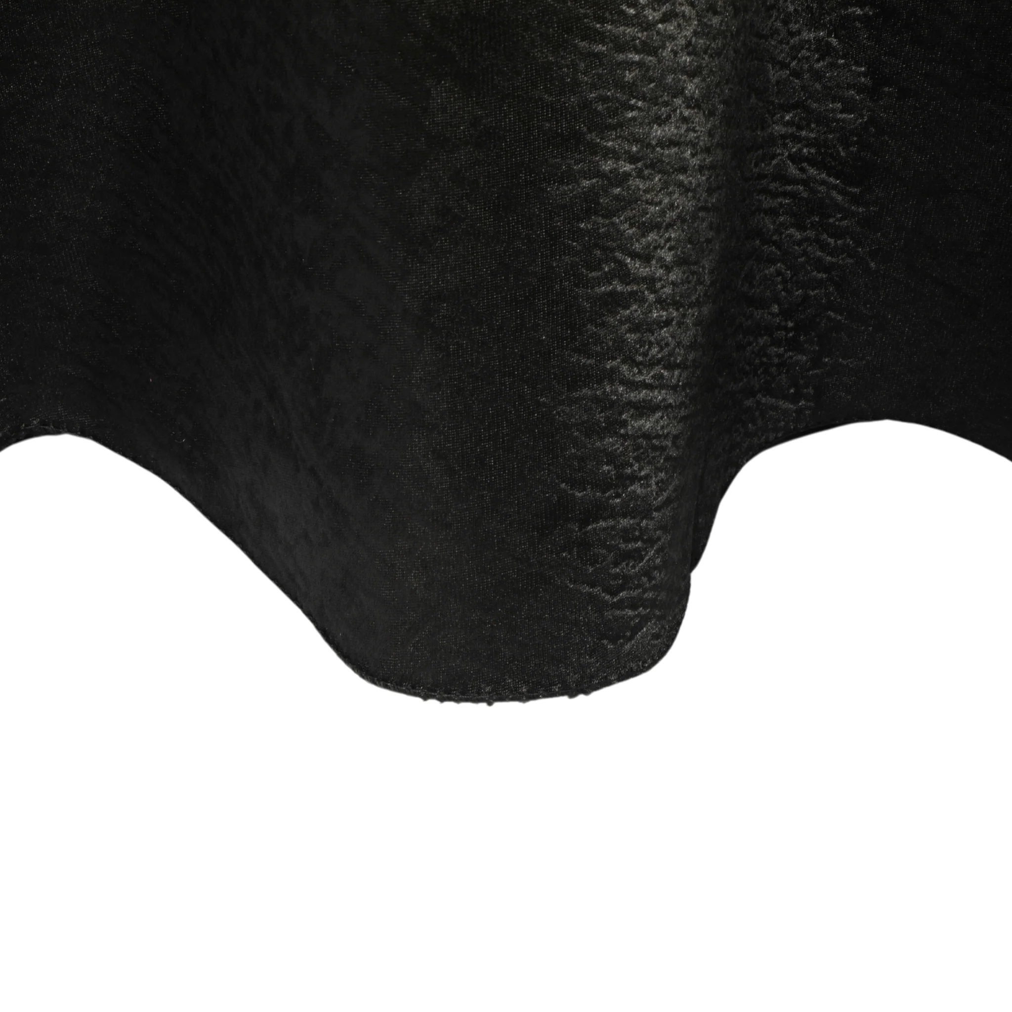 Crinkle Shimmer 120" Round Tablecloth - Black - Image 3