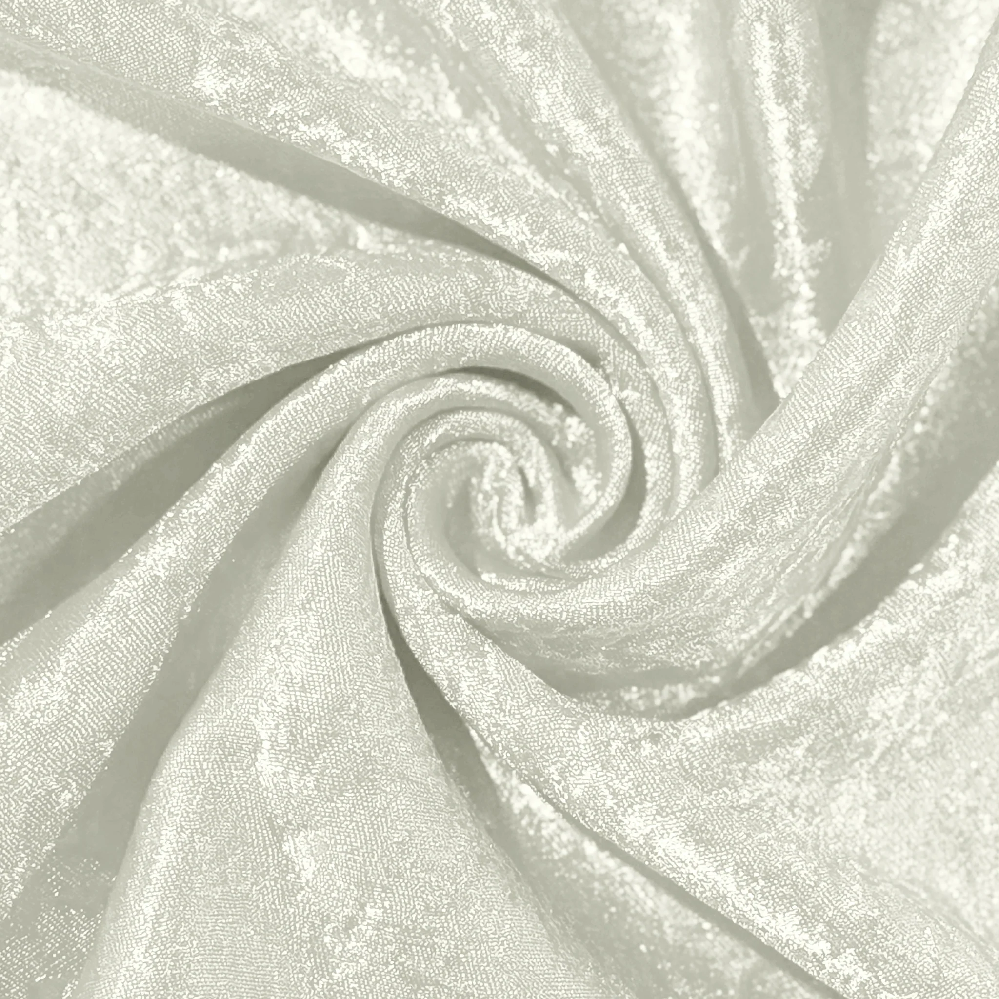 Crinkle Shimmer 120" Round Tablecloth - Ivory - Image 5