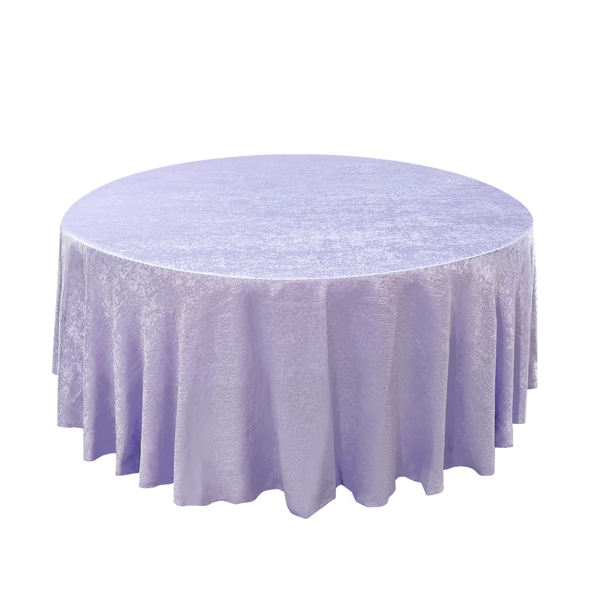 Crinkle Shimmer 120" Round Tablecloth - Lavender